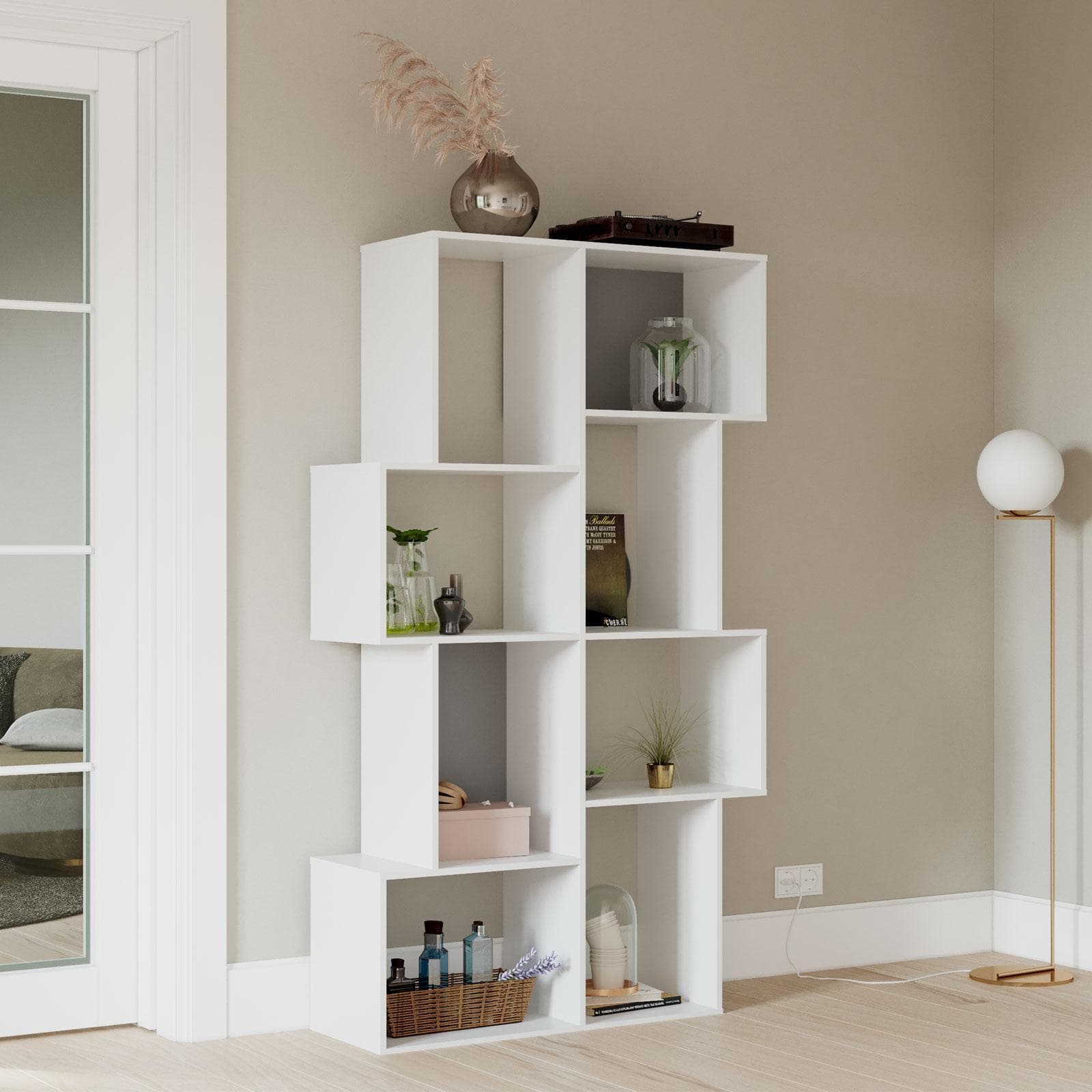 Libreria 105x182h cm in legno bianco - Enfant