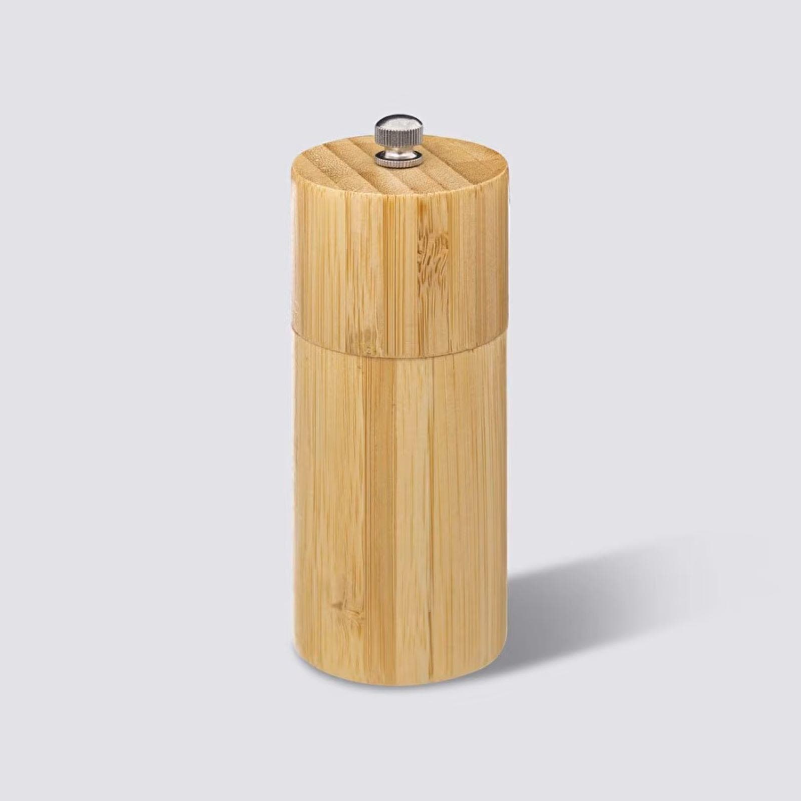Macinapepe e sale 13h cm in legno di bambù naturale