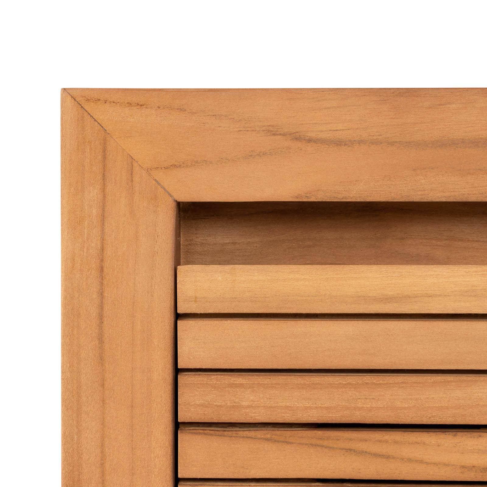 Madia 100 cm in legno naturale di teak cannettato con 2 ante - Guiza