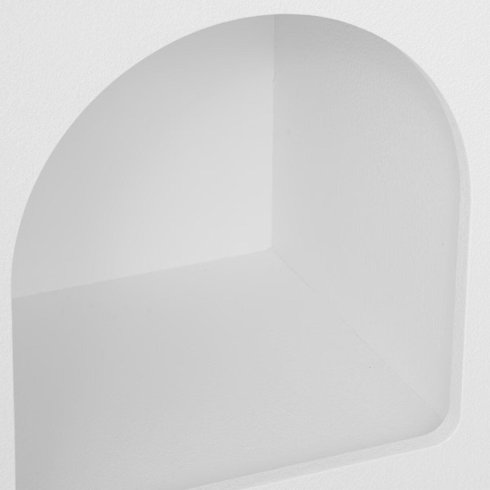Madia 110x72h cm in legno effetto pietra bianco con 6 ripiani - Taisha