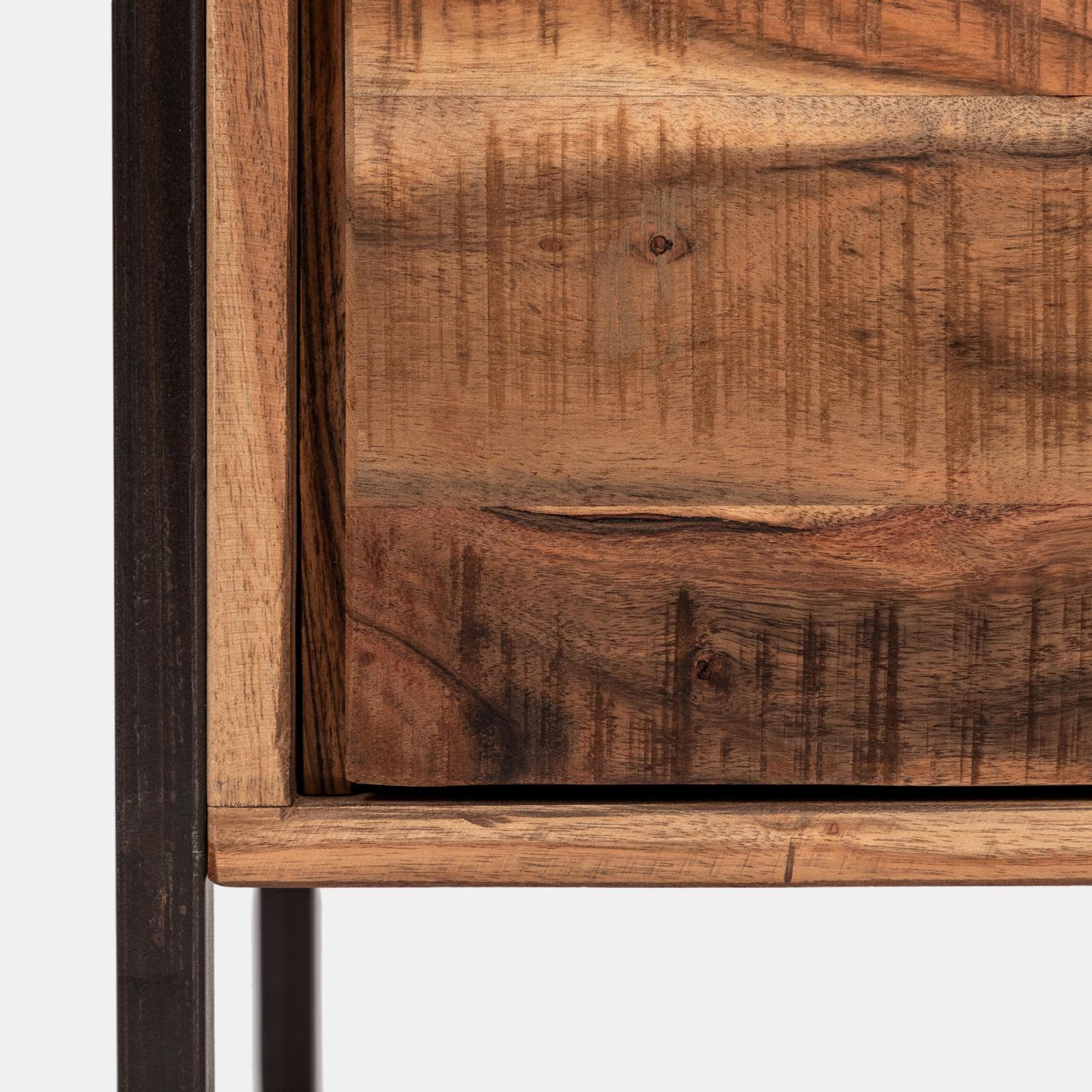 Madia 150x40 cm con quattro ante in legno di acacia - Freia Acacia