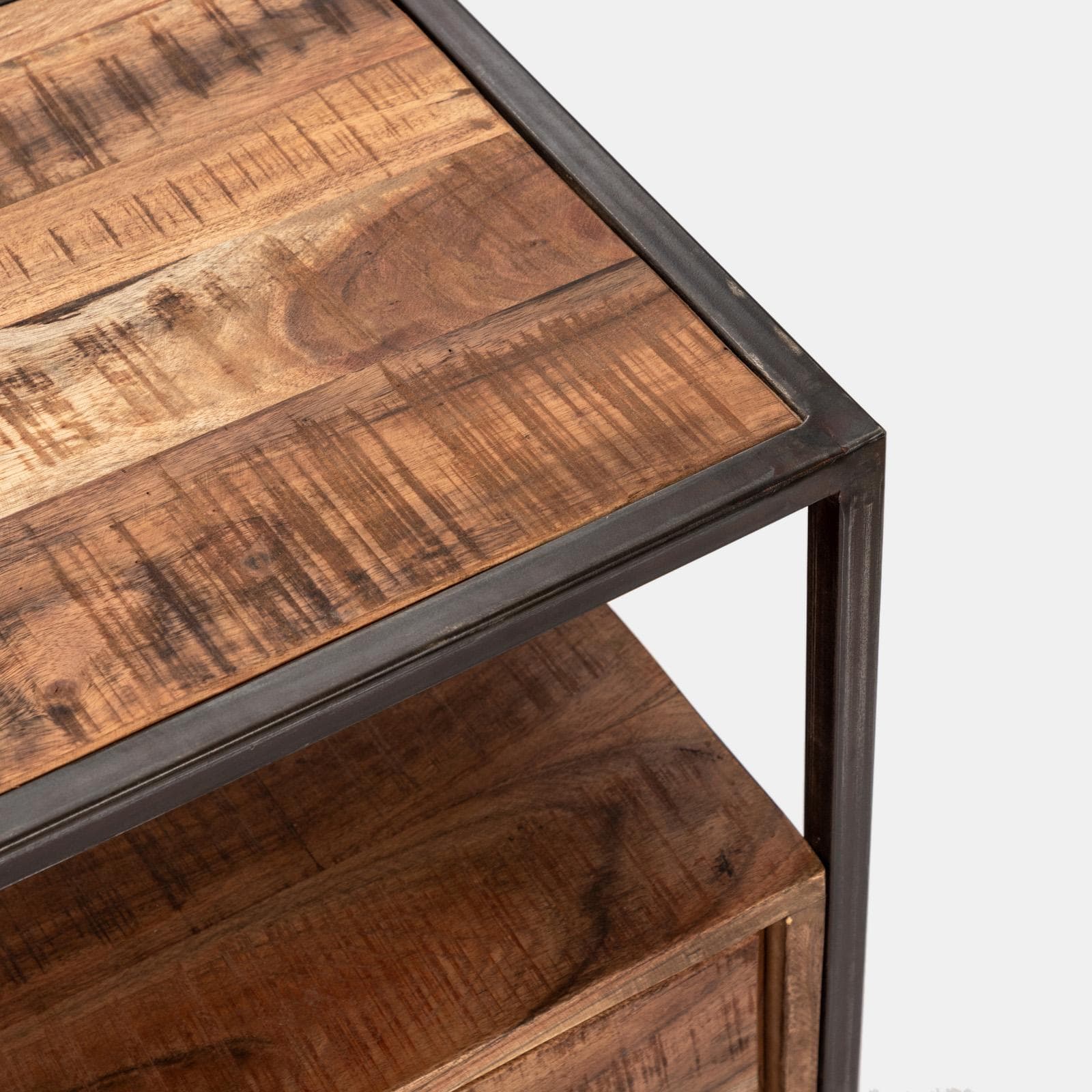 Madia 150x40 cm con quattro ante in legno di acacia - Freia Acacia