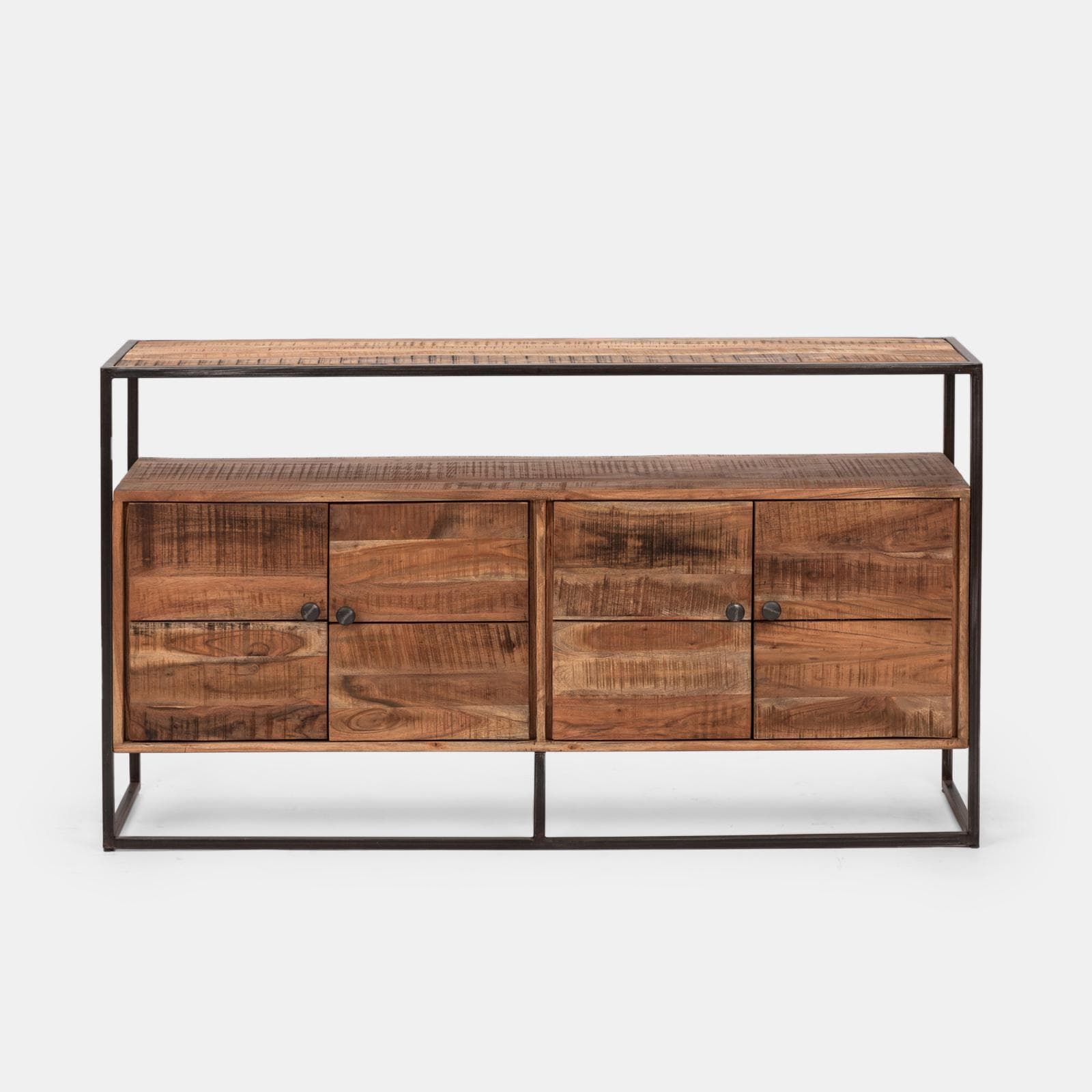 Madia 150x40 cm con quattro ante in legno di acacia - Freia Acacia