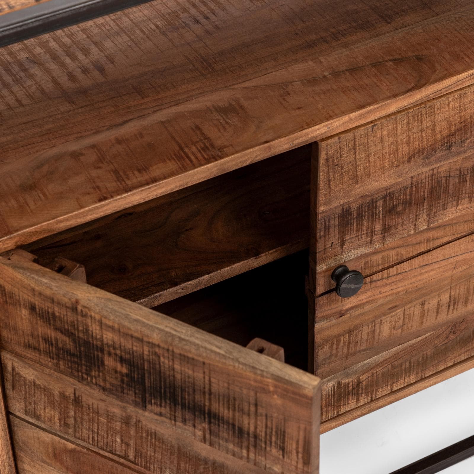 Madia 150x40 cm con quattro ante in legno di acacia - Freia Acacia