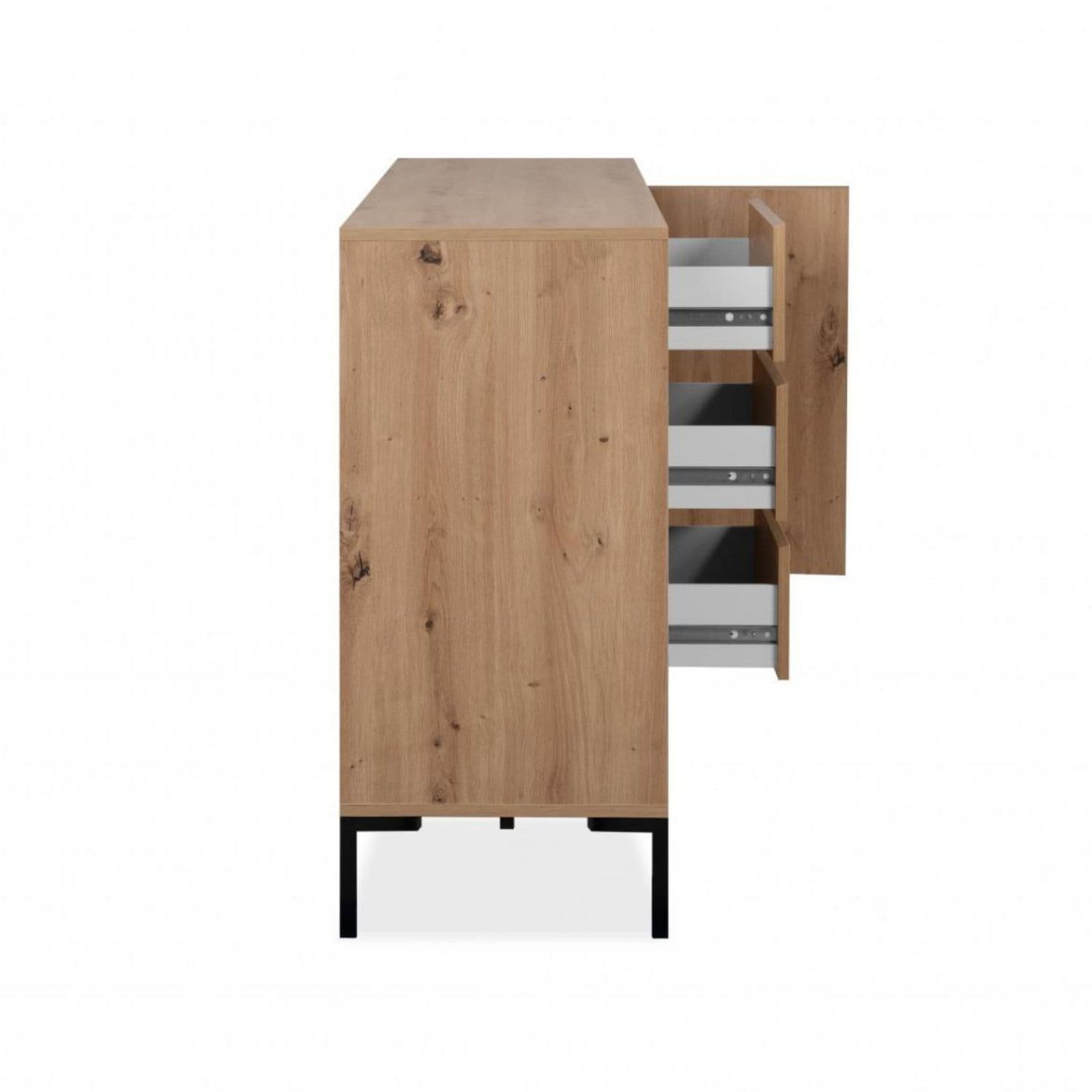 Madia 170x87h cm con 3 ante e 3 cassetti rovere sonoma - Alsen