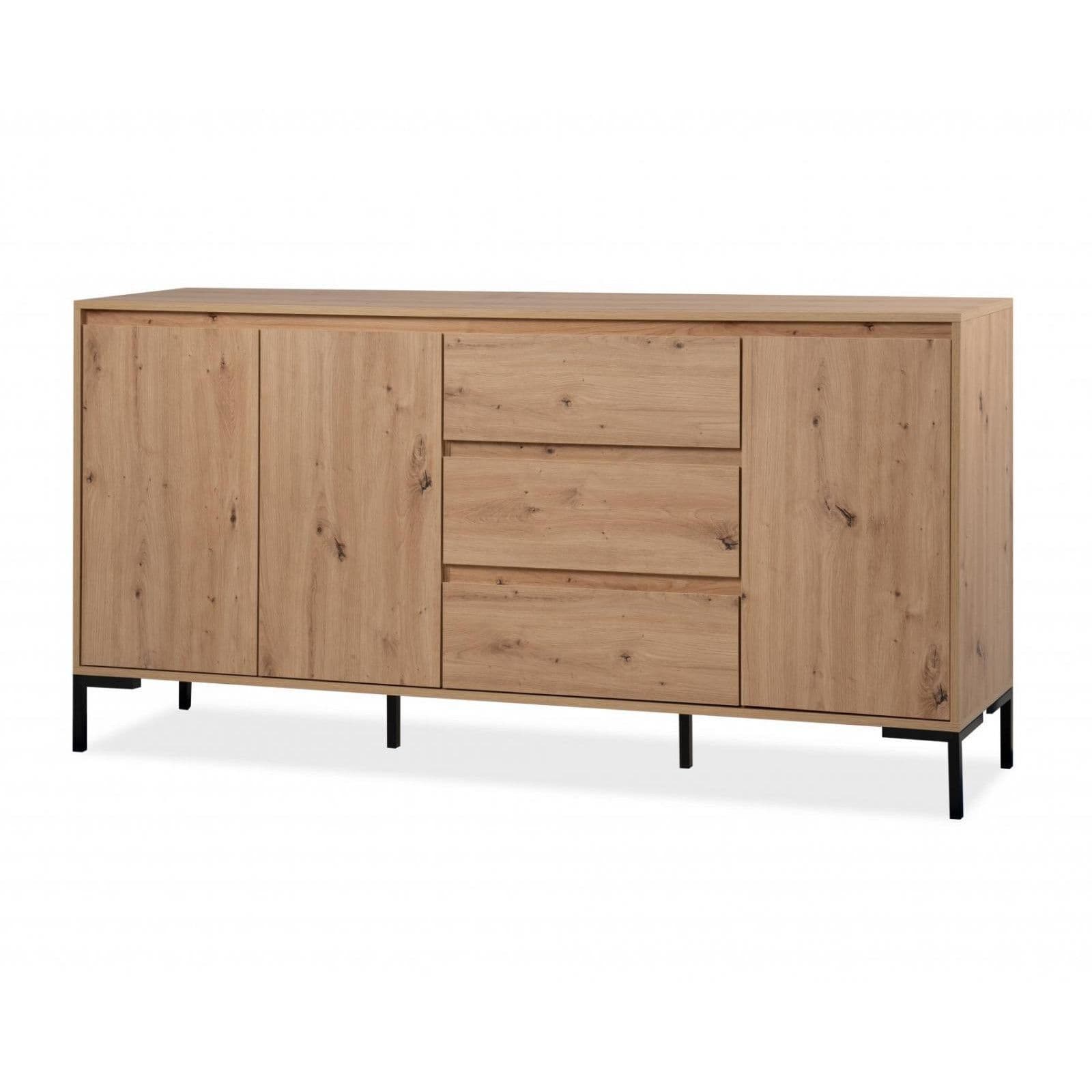 Madia 170x87h cm con 3 ante e 3 cassetti rovere sonoma - Alsen