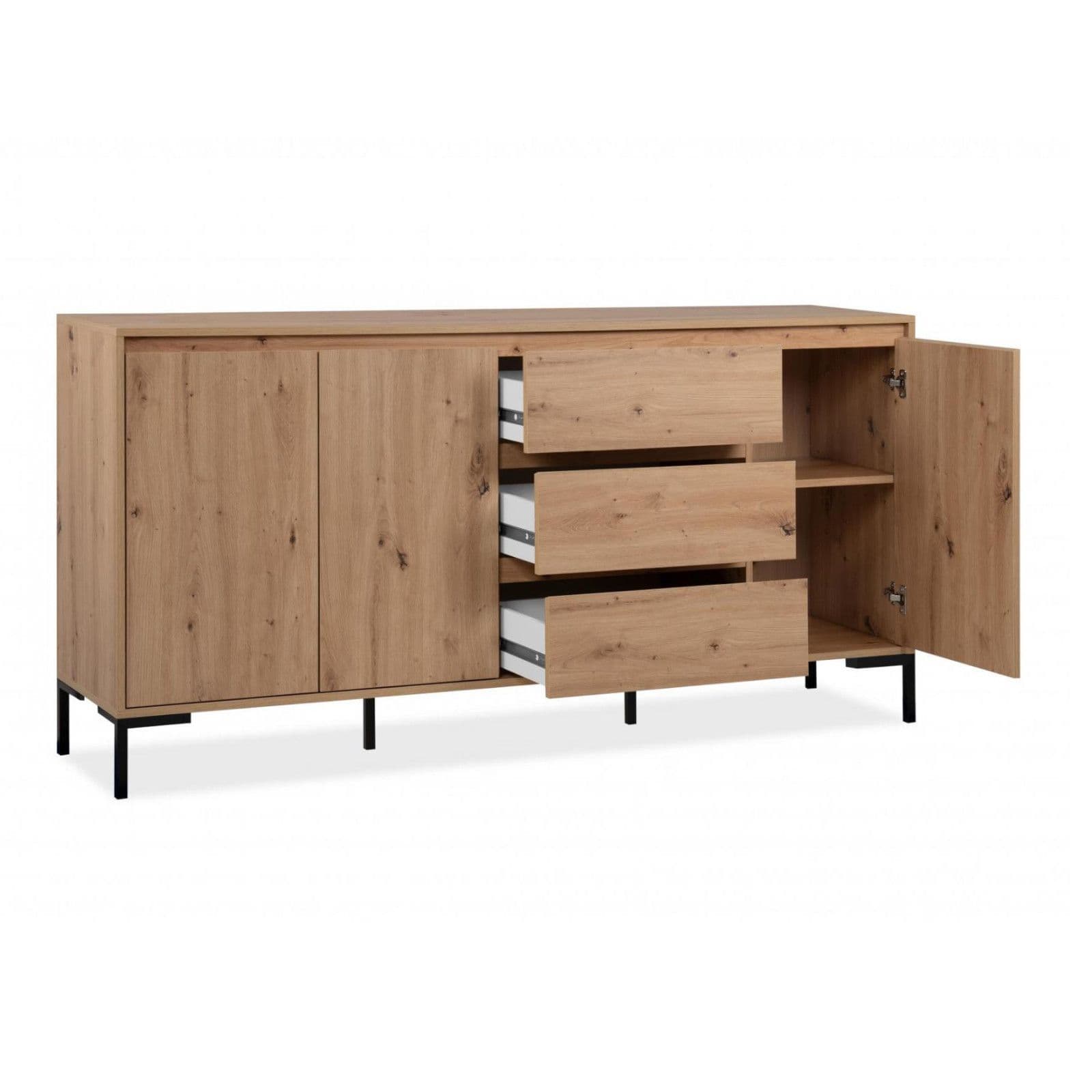 Madia 170x87h cm con 3 ante e 3 cassetti rovere sonoma - Alsen