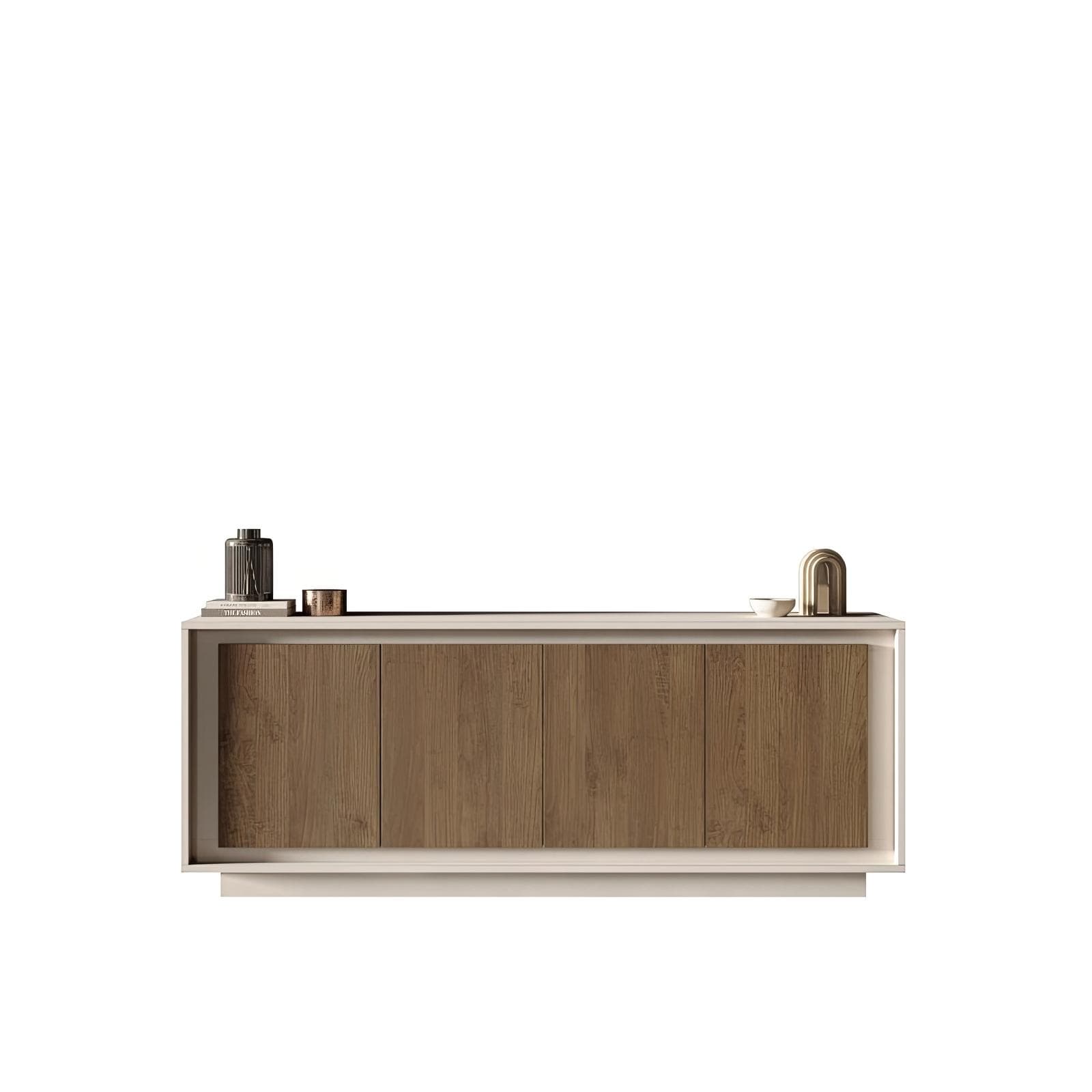 Madia 207x80h cm cashmere opaco con 4 ante mercure - Moen