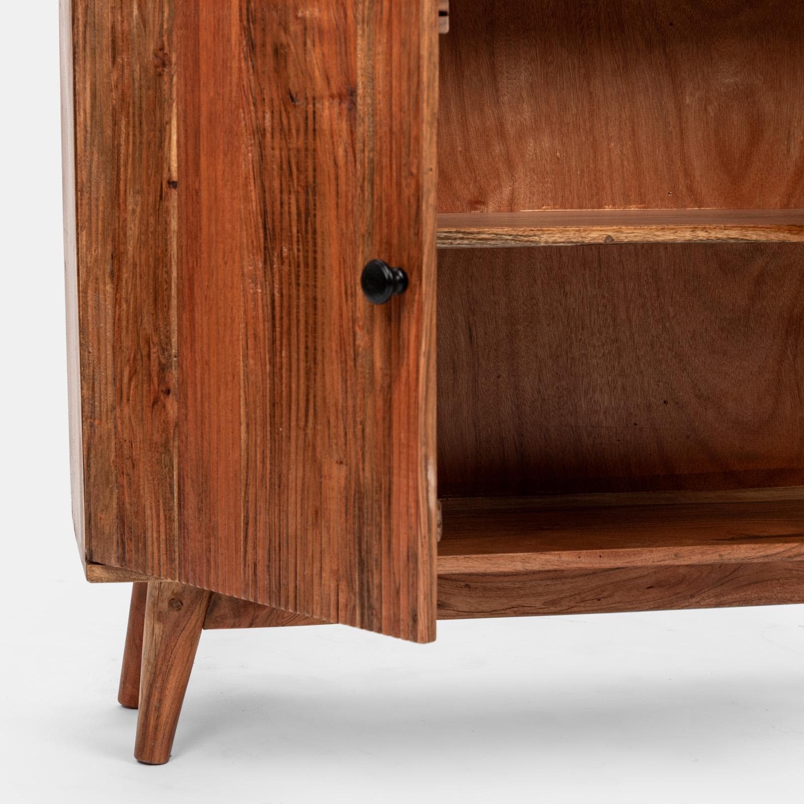 Madia 88x30 cm in legno di acacia cannettato con due ante - Reed
