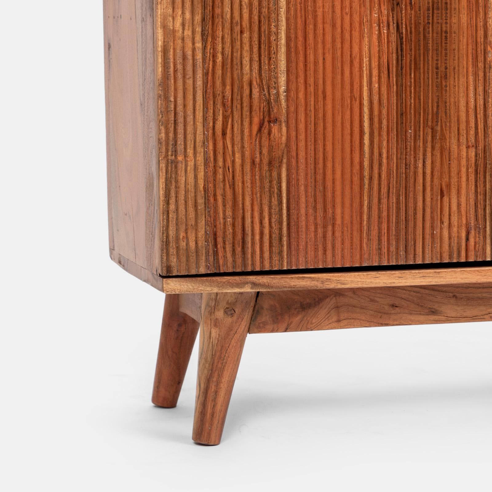 Madia 88x30 cm in legno di acacia cannettato con due ante - Reed