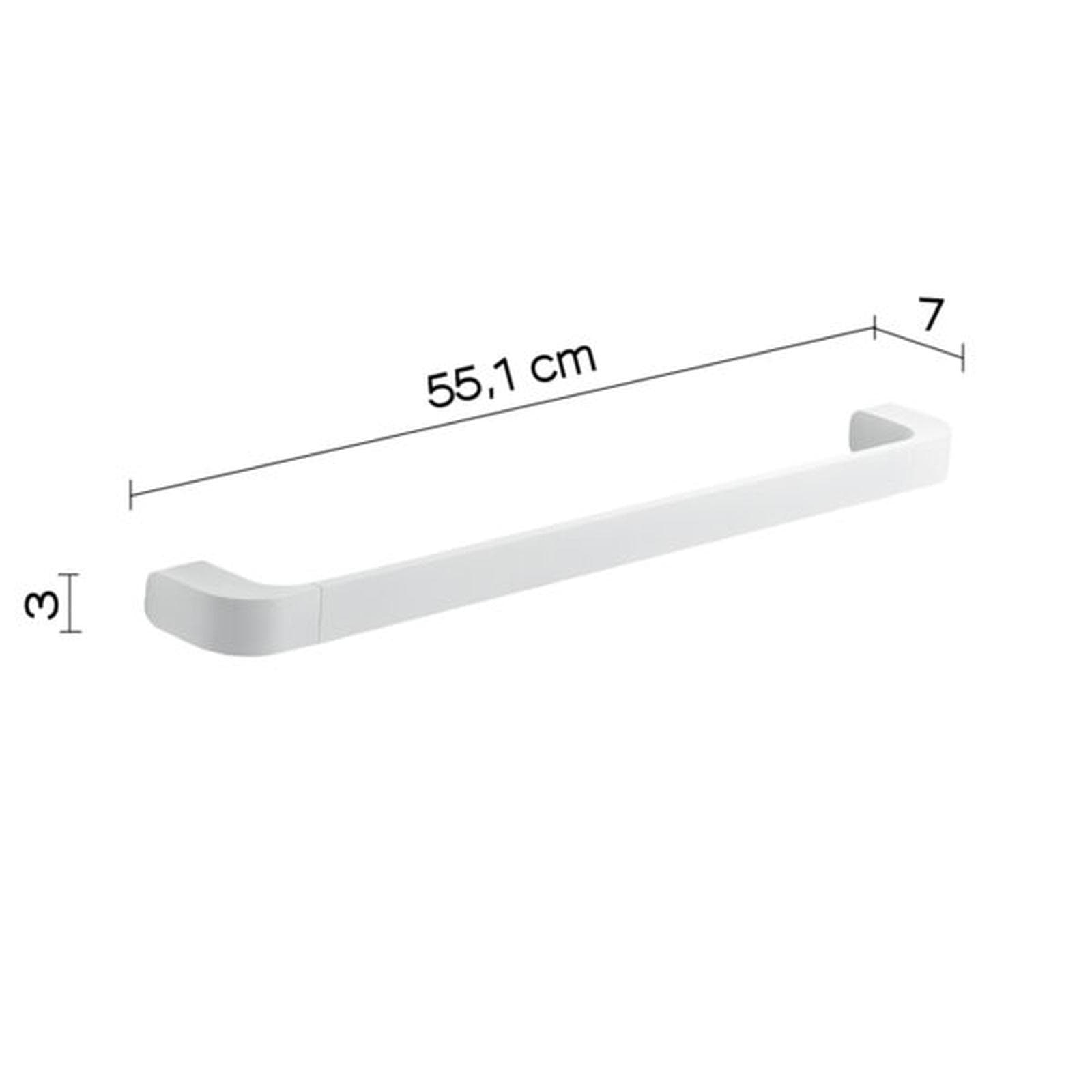 Maniglione di sicurezza 55 cm in acciaio inox e cromall bianco - Outline di Gedy