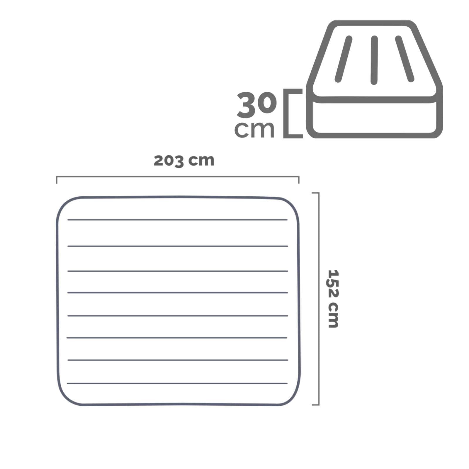 Materasso autogonfiante matrimoniale 150x200 cm struttura Fiber Tech con connettore USB - Raised