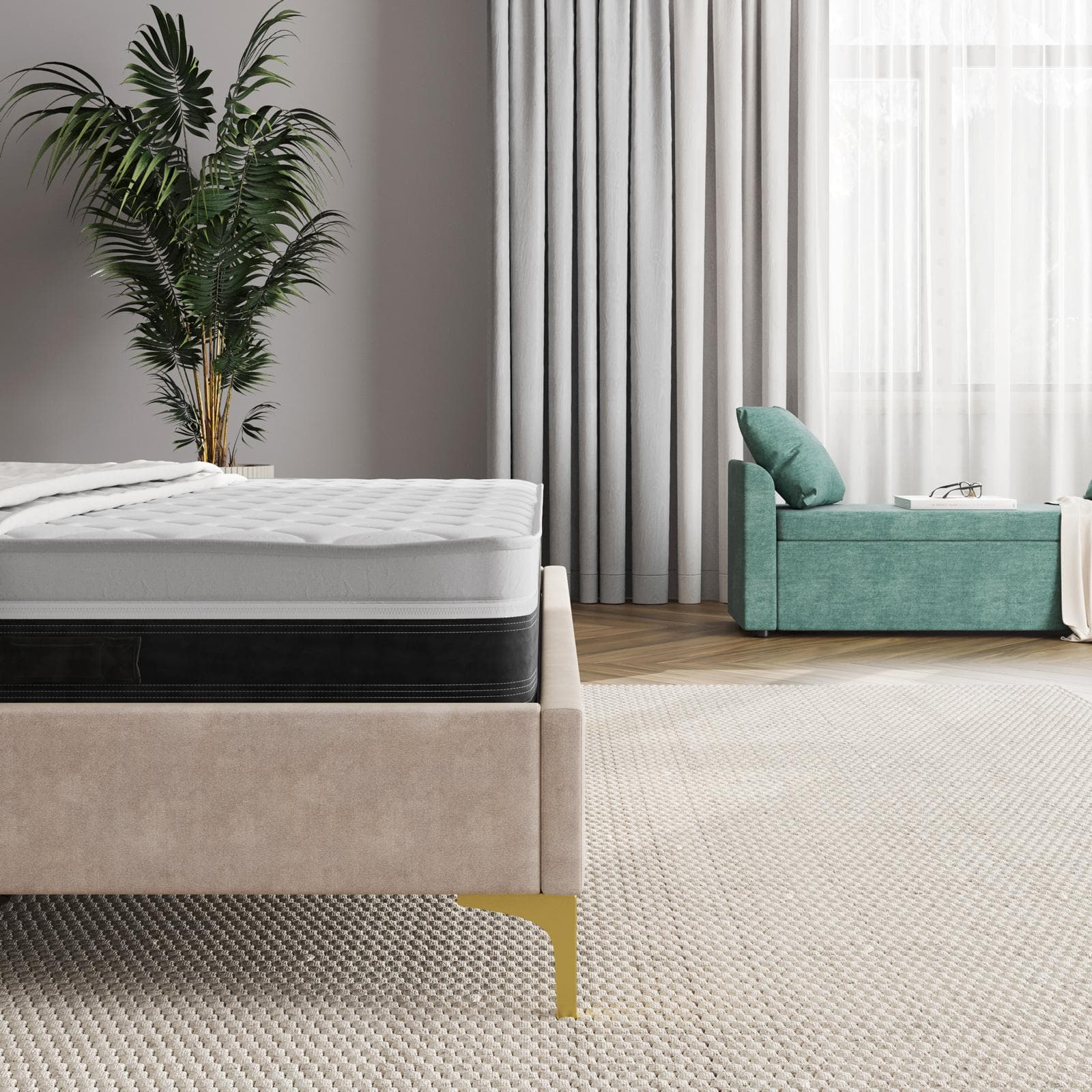 Materasso matrimoniale sfoderabile 160x190 cm in Memory Gelly System con trattamento antiacaro h 26 cm - Gelly Sleep Plus