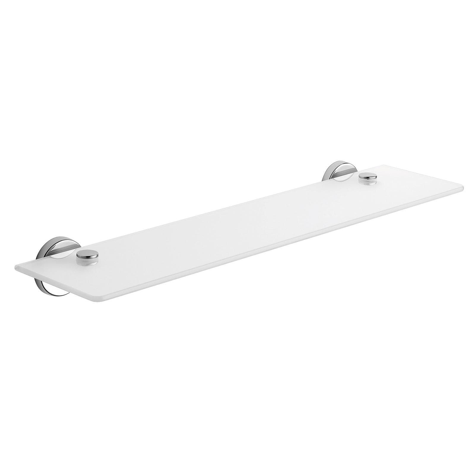 Mensola 52 cm in acciaio inox cromo e vetro temperato - Felce di Gedy