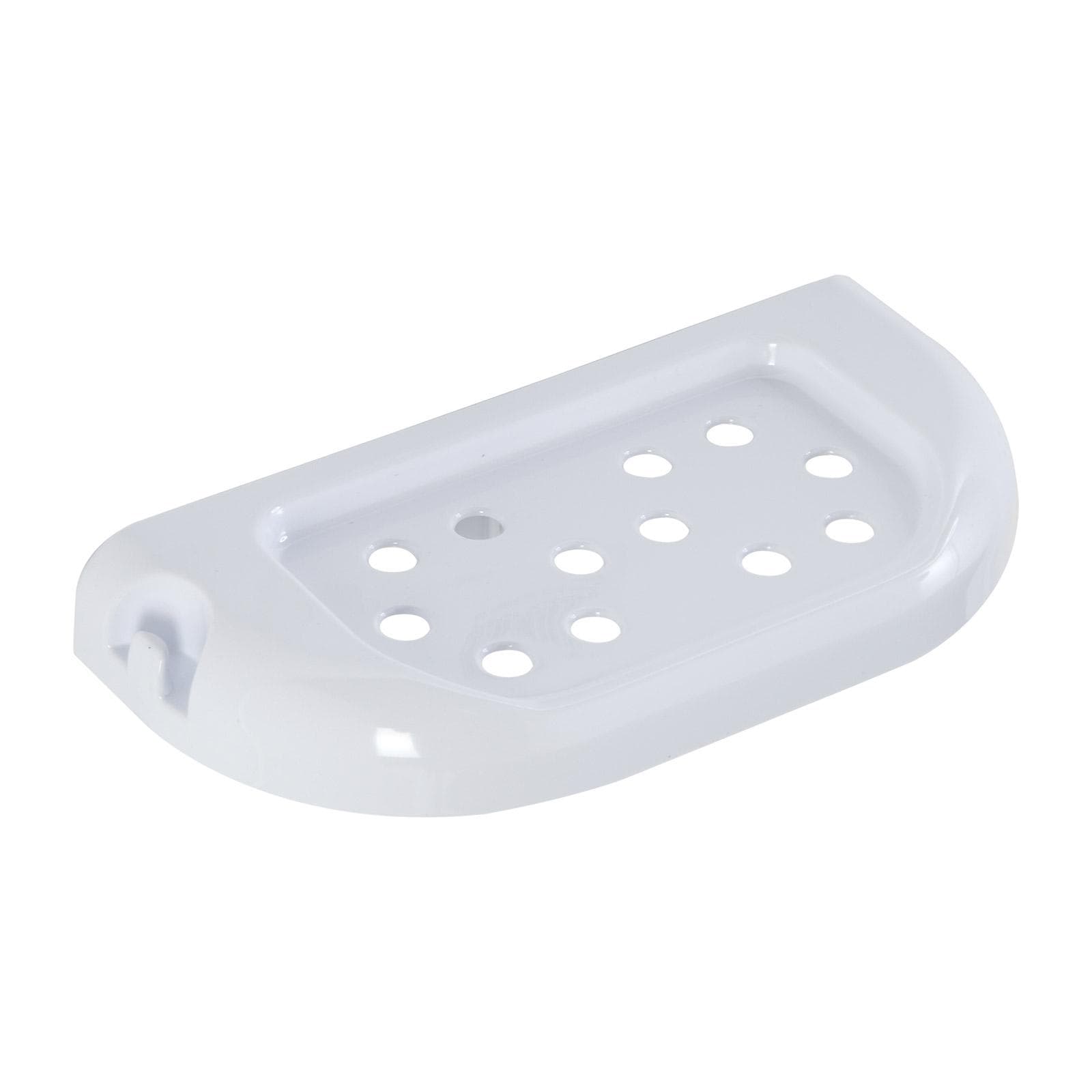 Mensola per bagno 23 cm doppio fissaggio in abs bianco - Gioia
