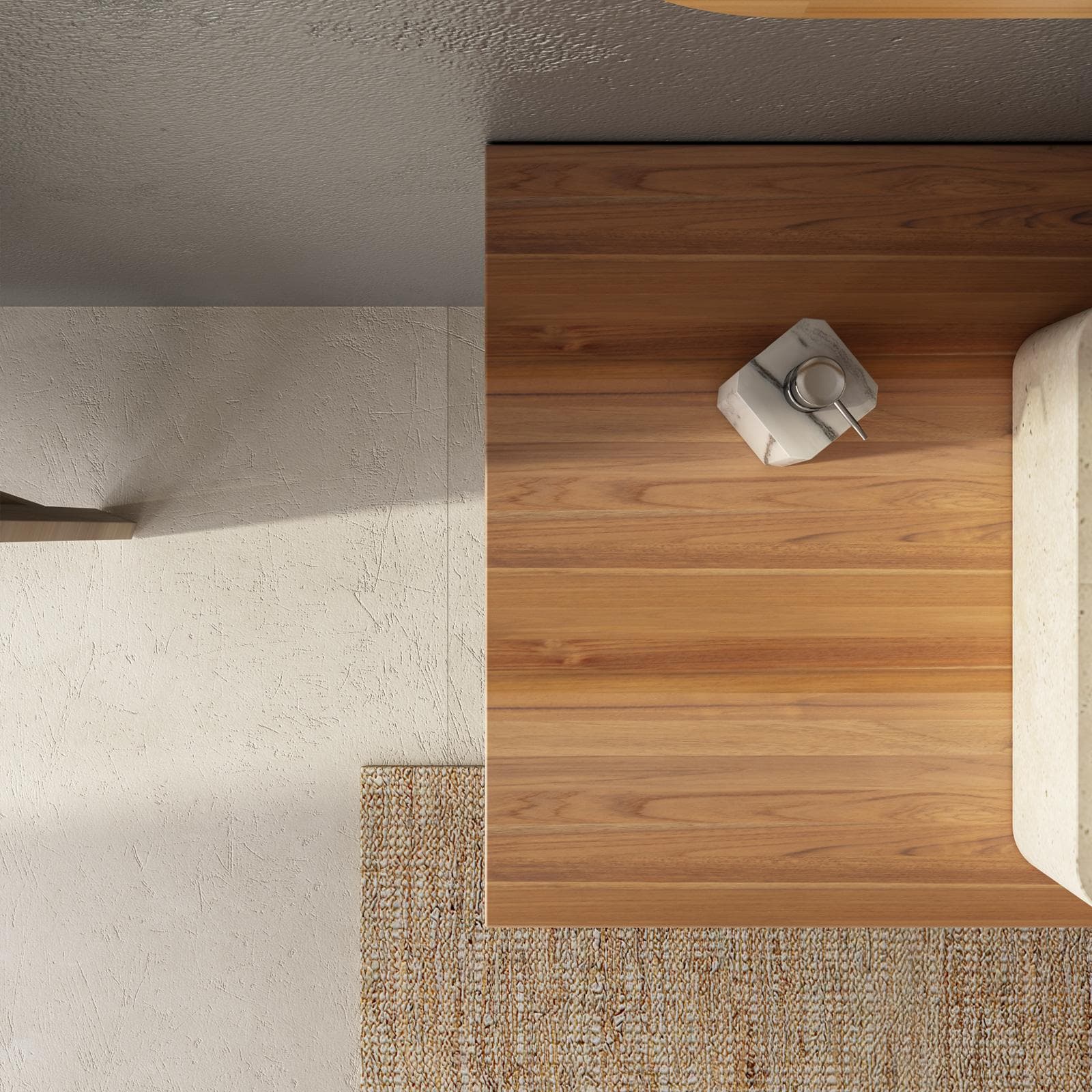 Mensola portalavabo sospesa 140 cm in legno teak - Arca