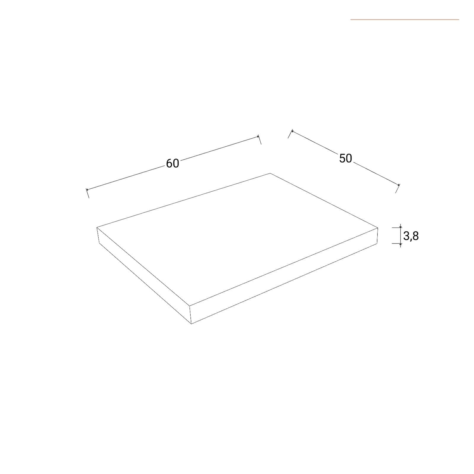 Mensola portalavabo sospesa 60 cm in legno di mango - Mida
