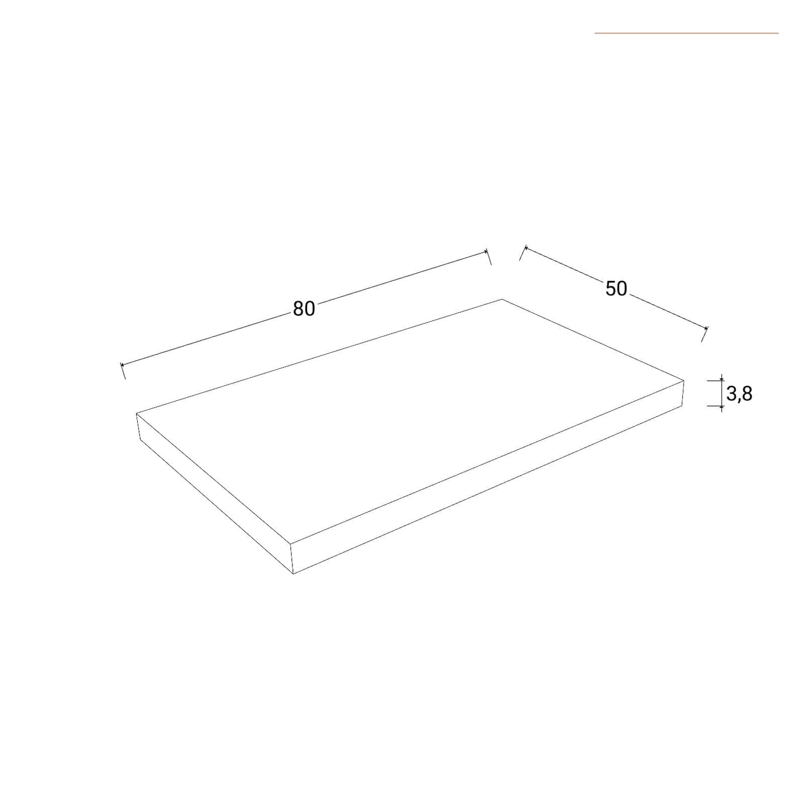 Mensola portalavabo sospesa 80 cm in legno di mango - Mida