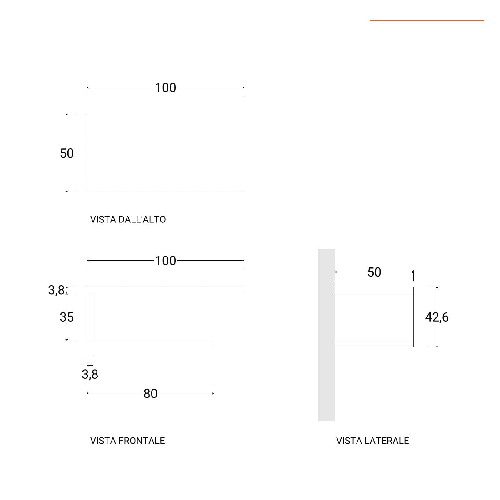 Mensolone bagno 100 cm con ripiano in legno rovere deciso e portasalviette nero opaco - Plain