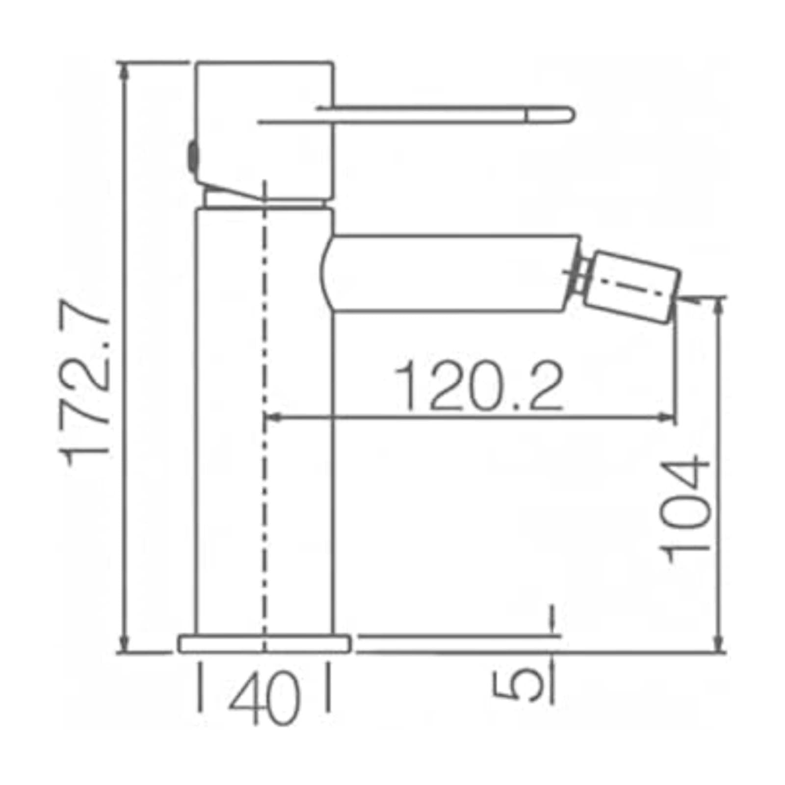 Miscelatore bidet cromato - Plaka Stick