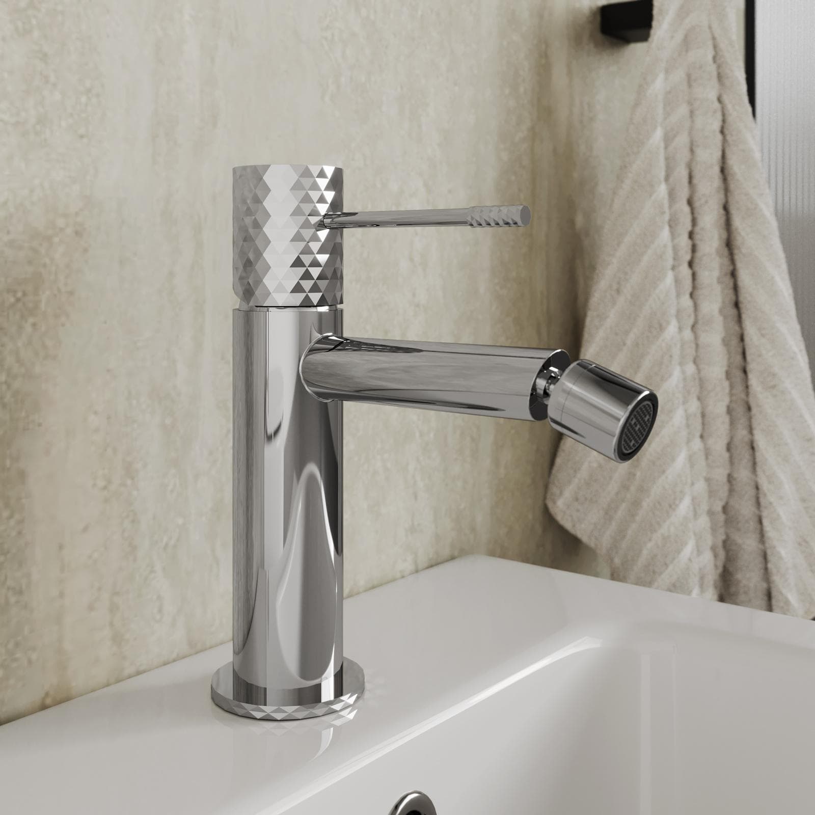 Miscelatore bidet 17h cm in ottone cromo - Fear