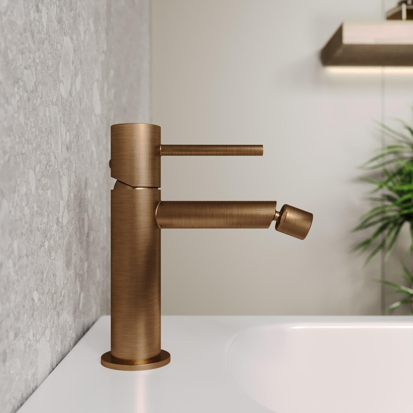 Miscelatore bidet in ottone bronzo spazzolato anti-impronta - Oasis