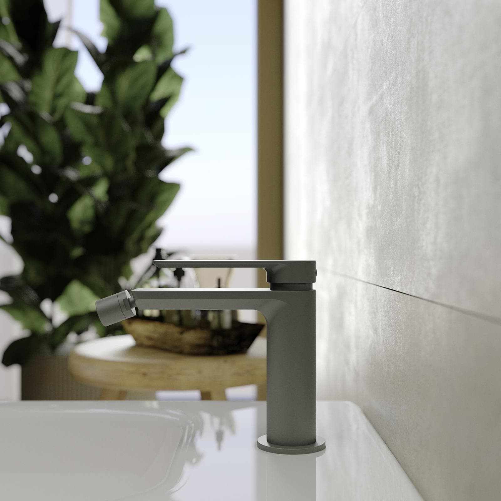 Miscelatore bidet in ottone fango - Fusion