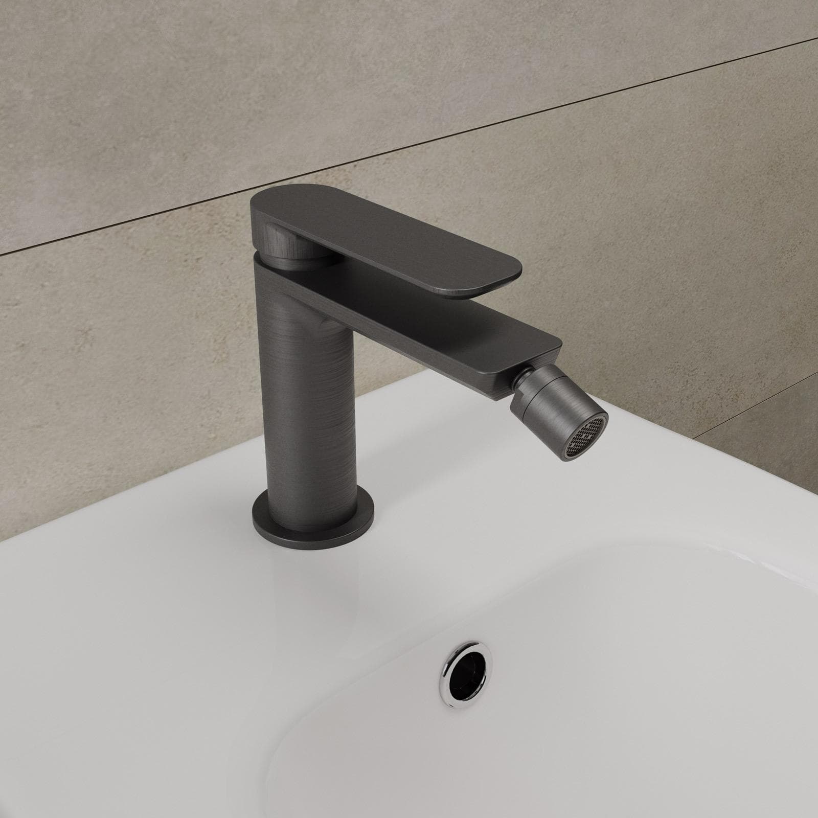 Miscelatore bidet in ottone nero spazzolato anti-impronta - Fusion