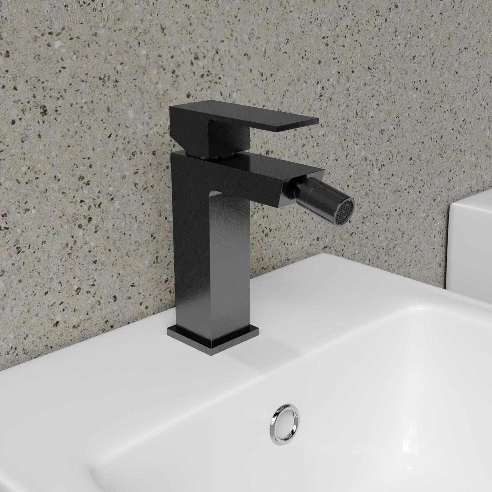 Miscelatore bidet in ottone nero spazzolato anti-impronta - Kyria