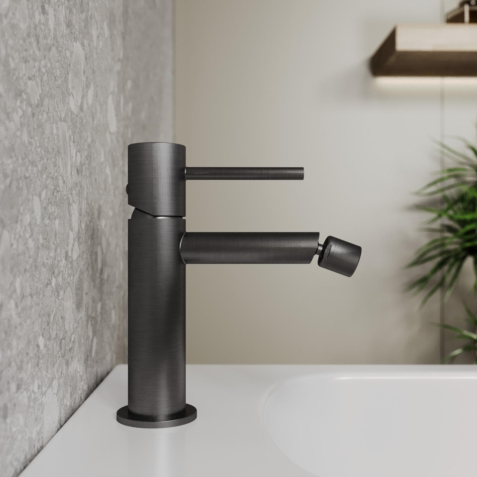 Miscelatore bidet in ottone nero spazzolato anti-impronta - Oasis