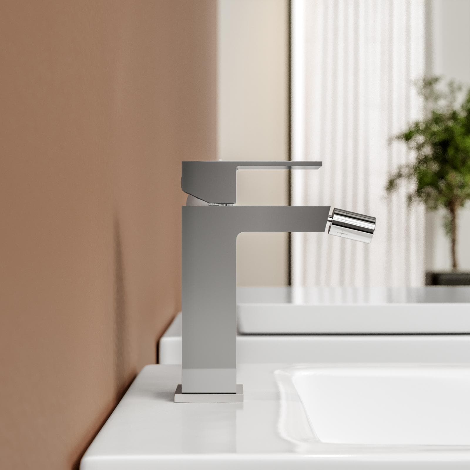 Miscelatore bidet squadrato cromo – Kyria
