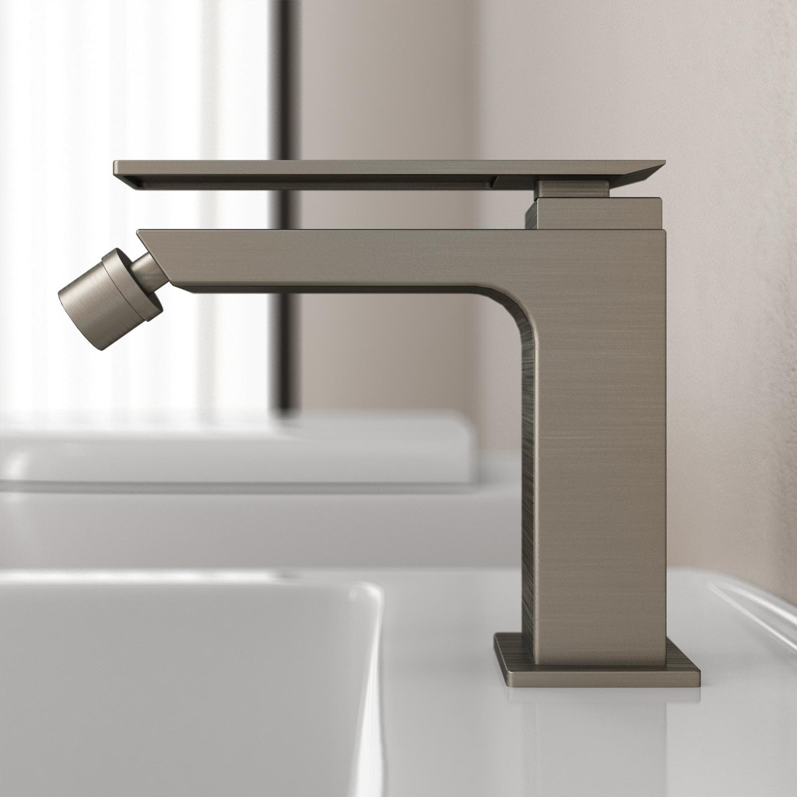 Miscelatore bidet senza scarico nikel spazzolato - Reef