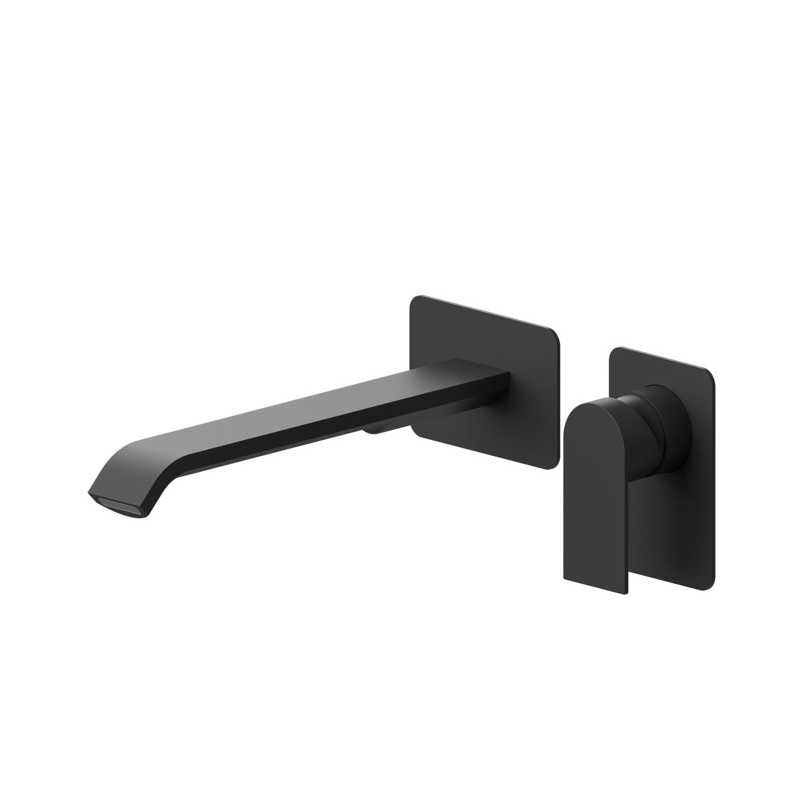Miscelatore lavabo a muro canna 25 cm nero opaco – Iota