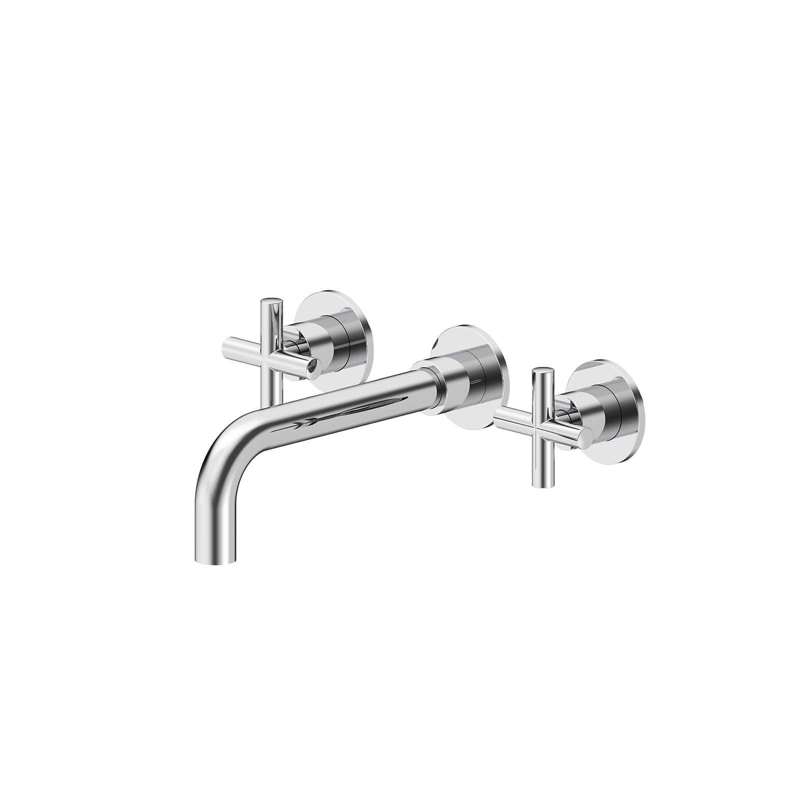 Miscelatore lavabo a muro in ottone cromo - Enif