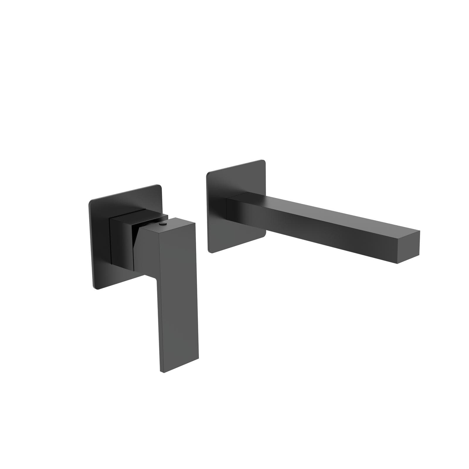 Miscelatore lavabo a muro in ottone nero opaco - Tiamat