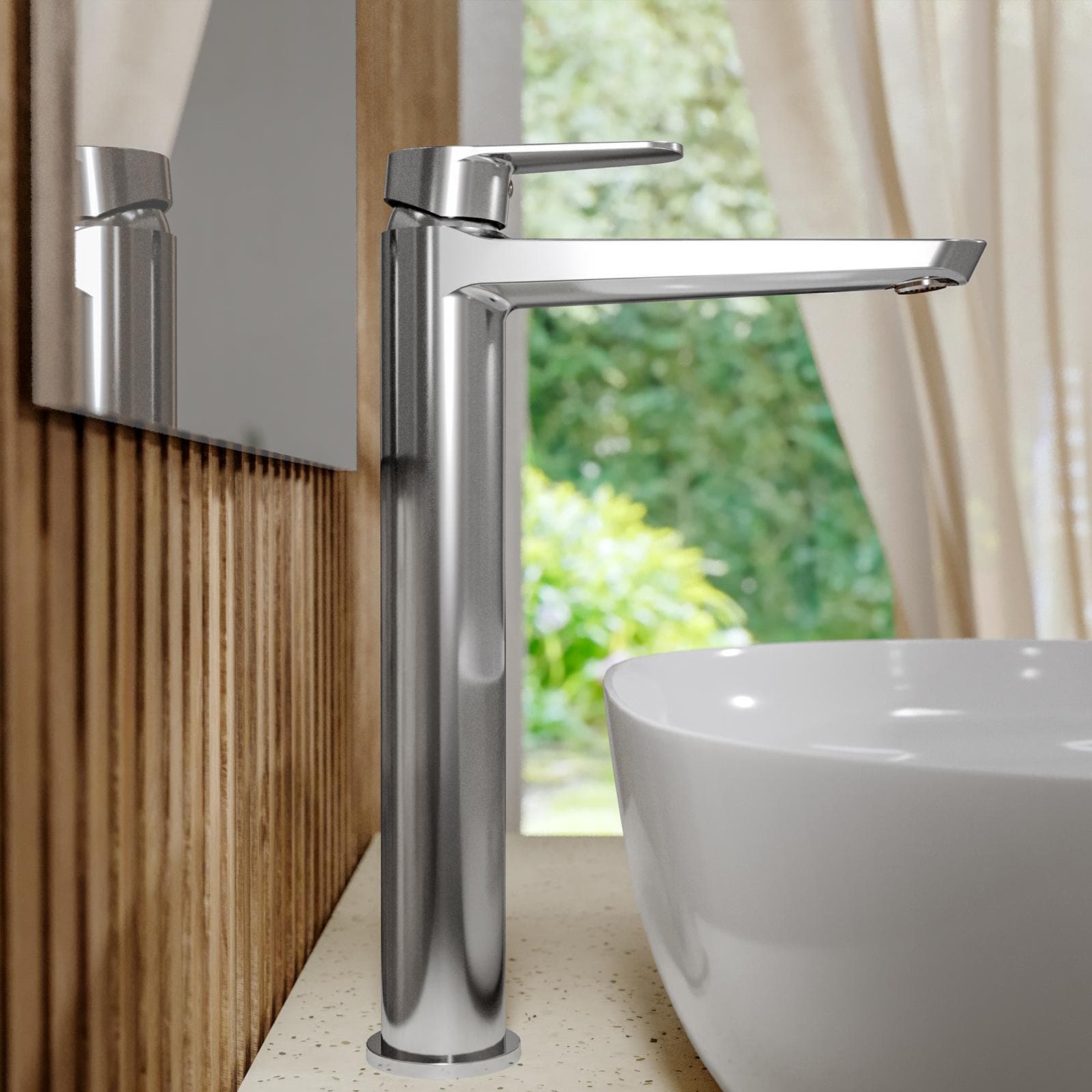 Miscelatore lavabo alto cromo – Lir