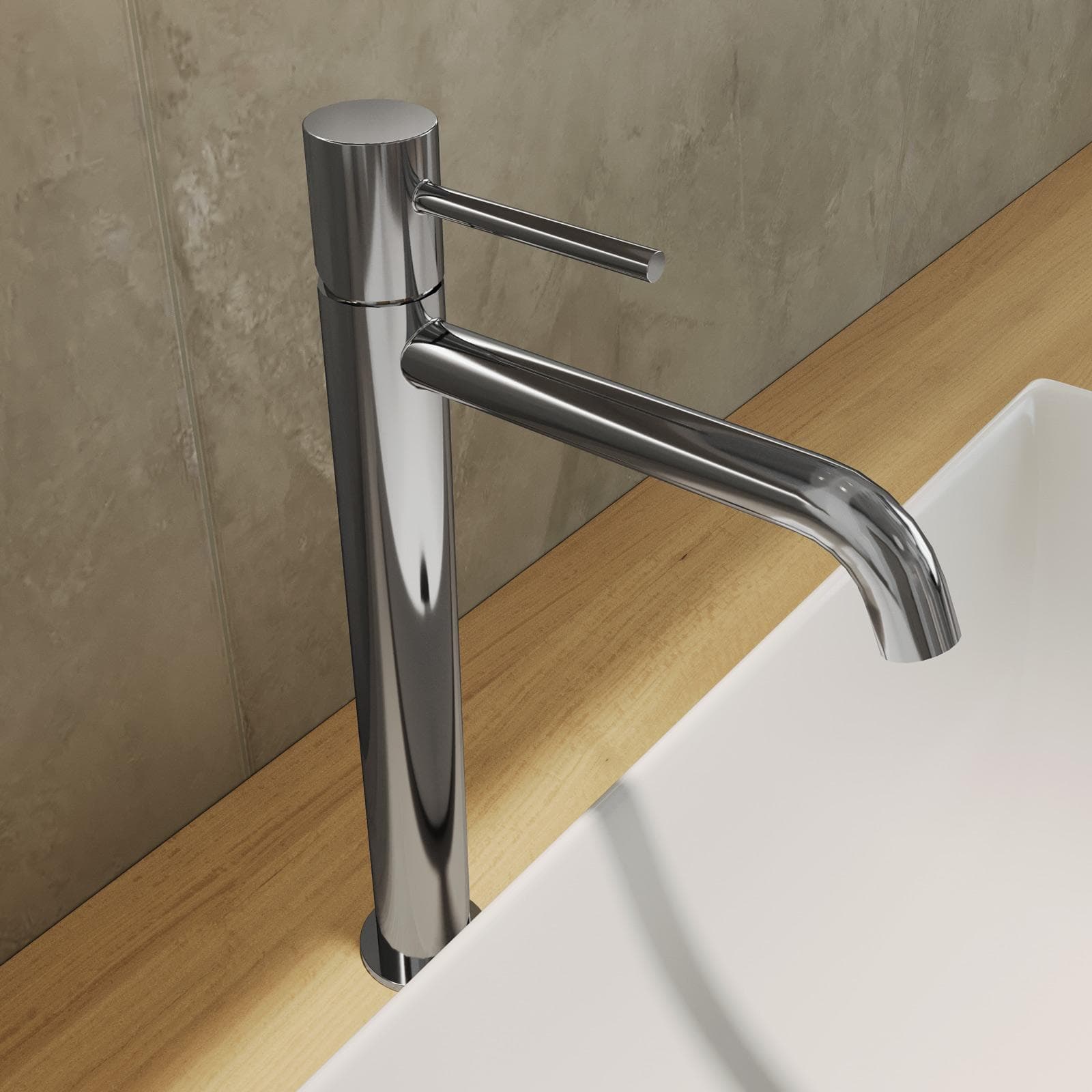 Miscelatore lavabo alto in ottone cromo - Oasis