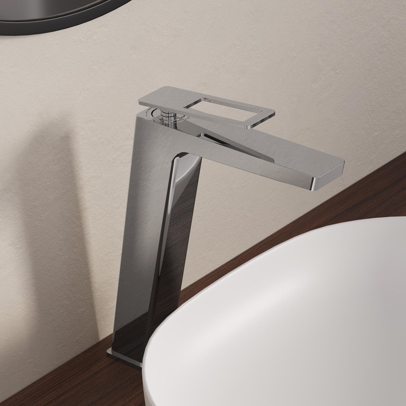 Miscelatore lavabo alto in ottone cromo - Thano