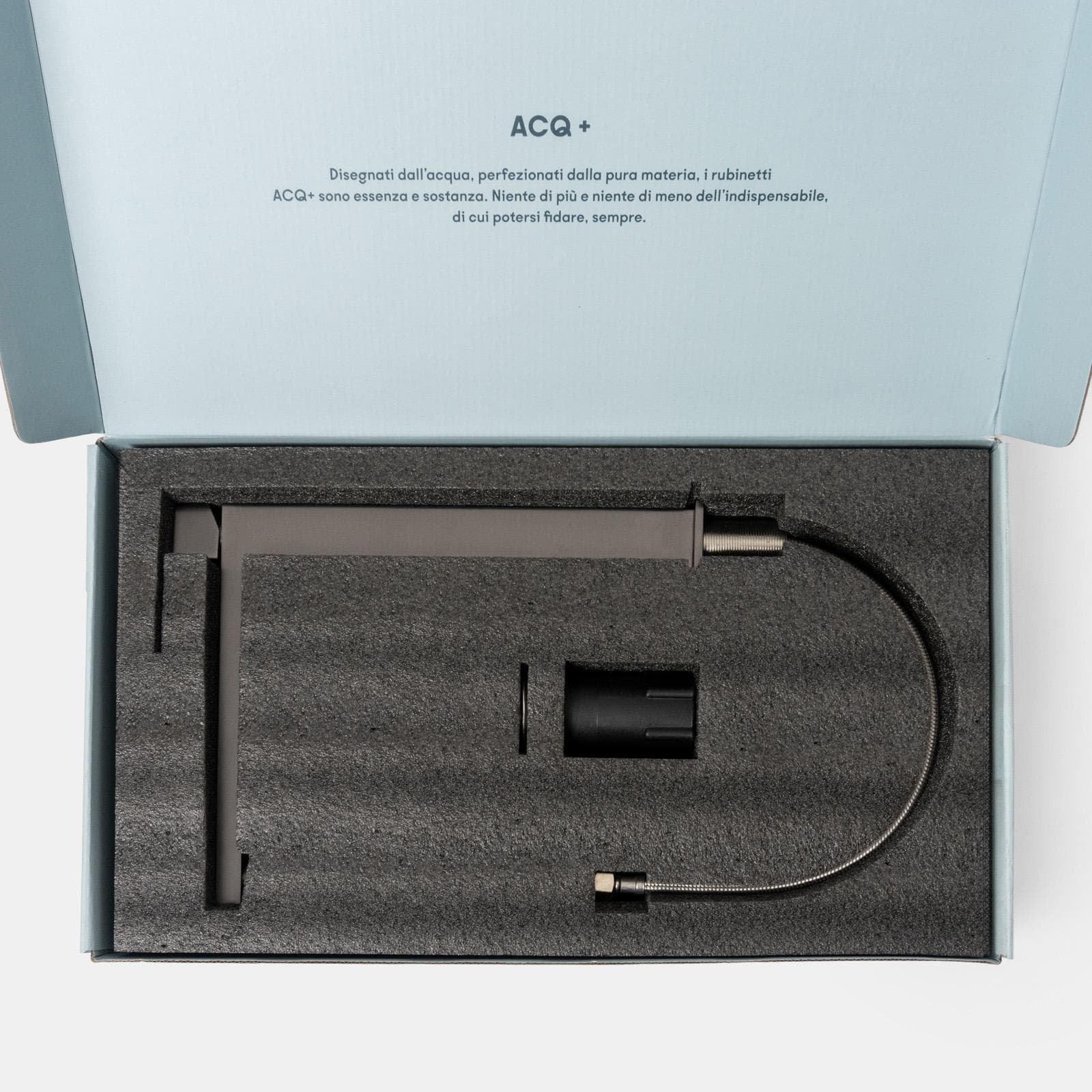 Miscelatore lavabo alto in ottone nero spazzolato anti-impronta - kyria