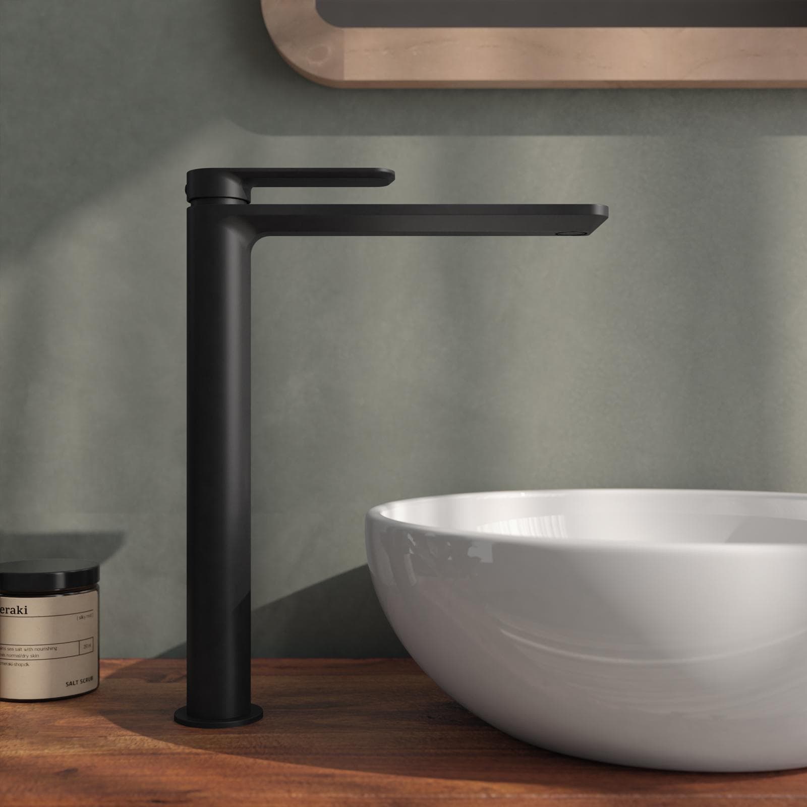 Miscelatore lavabo alto nero opaco – Fusion