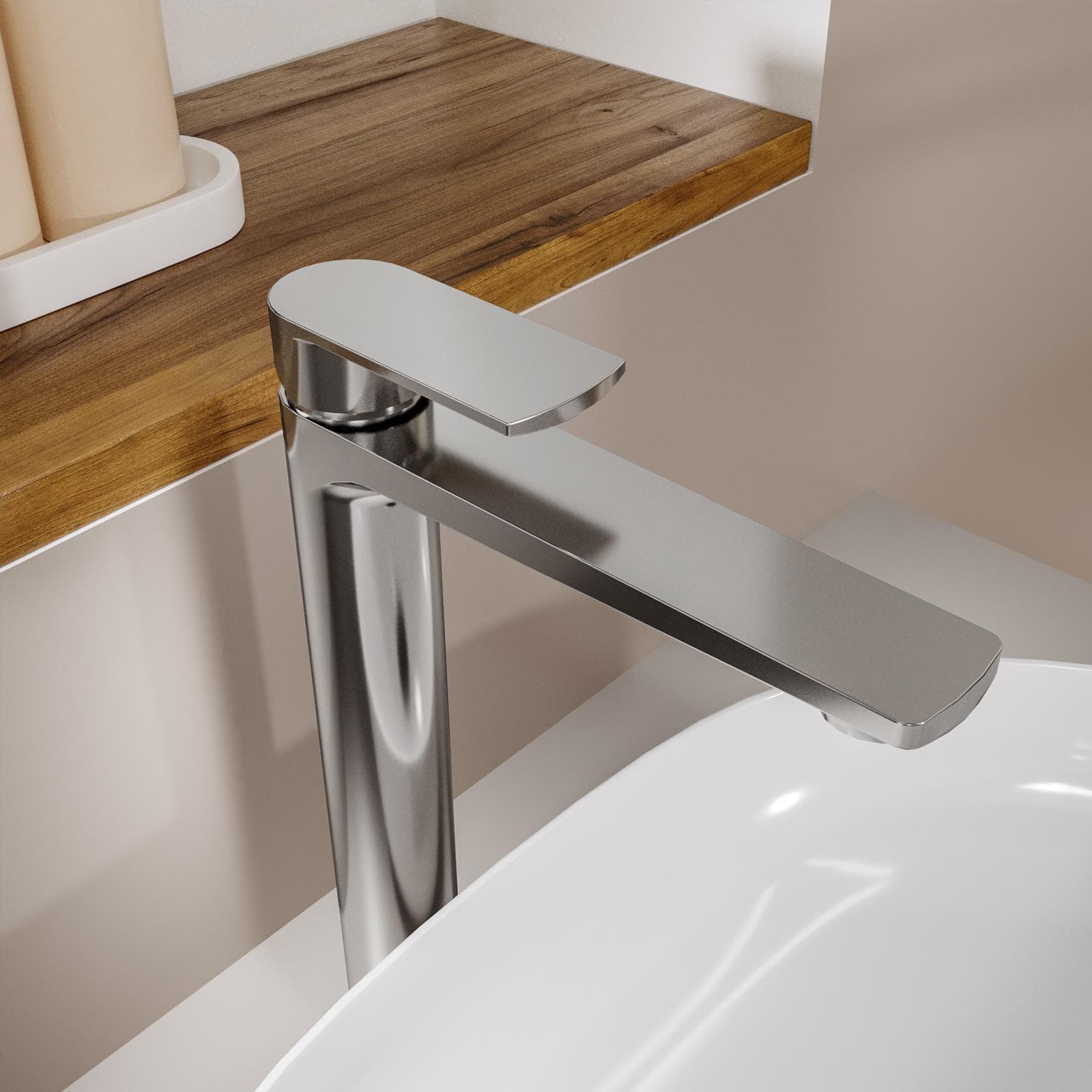 Miscelatore lavabo alto cromo – Fluid