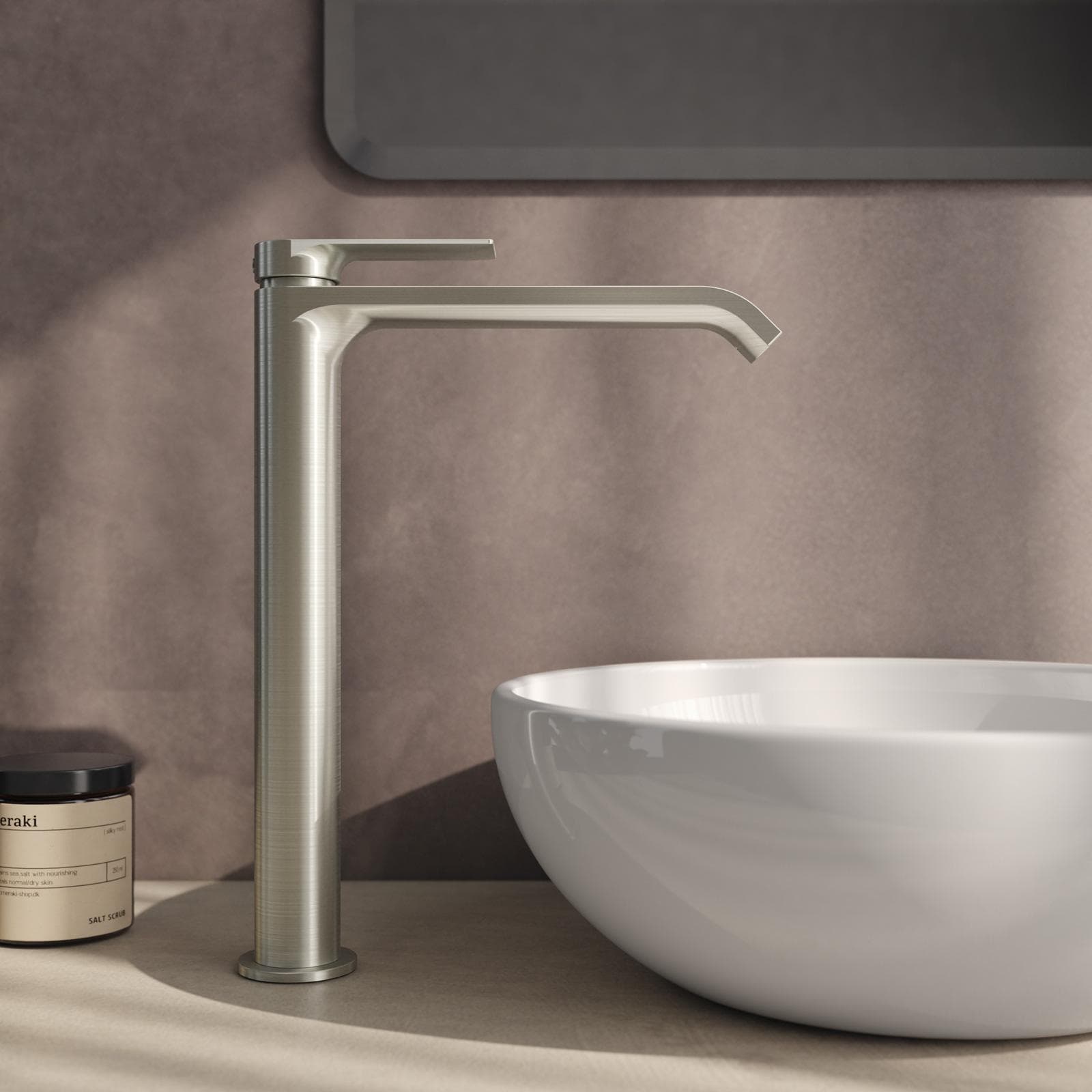 Miscelatore lavabo alto spazzolato – Iota
