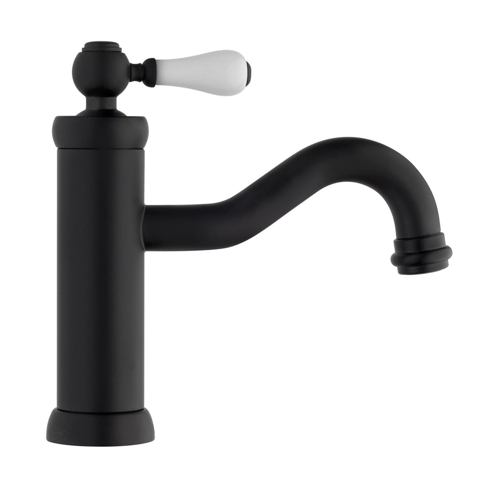 Miscelatore lavabo bagno BRERA di Jacuzzi - Rubinetteria nero opaco e bianco