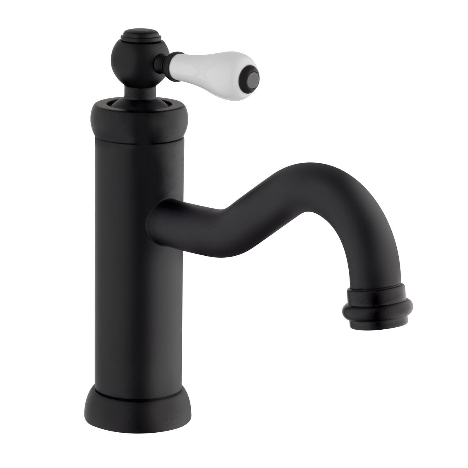 Miscelatore lavabo bagno BRERA di Jacuzzi - Rubinetteria nero opaco e bianco