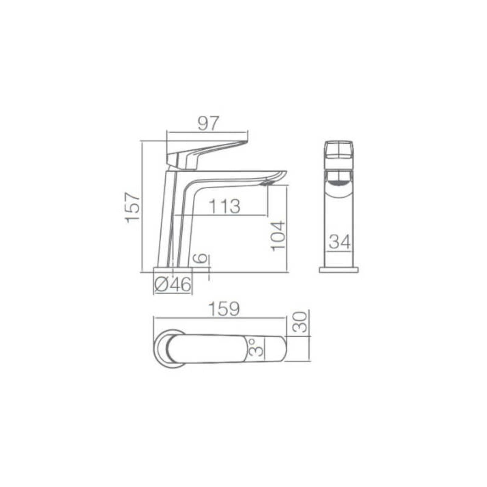 Miscelatore lavabo cromato - Bruges