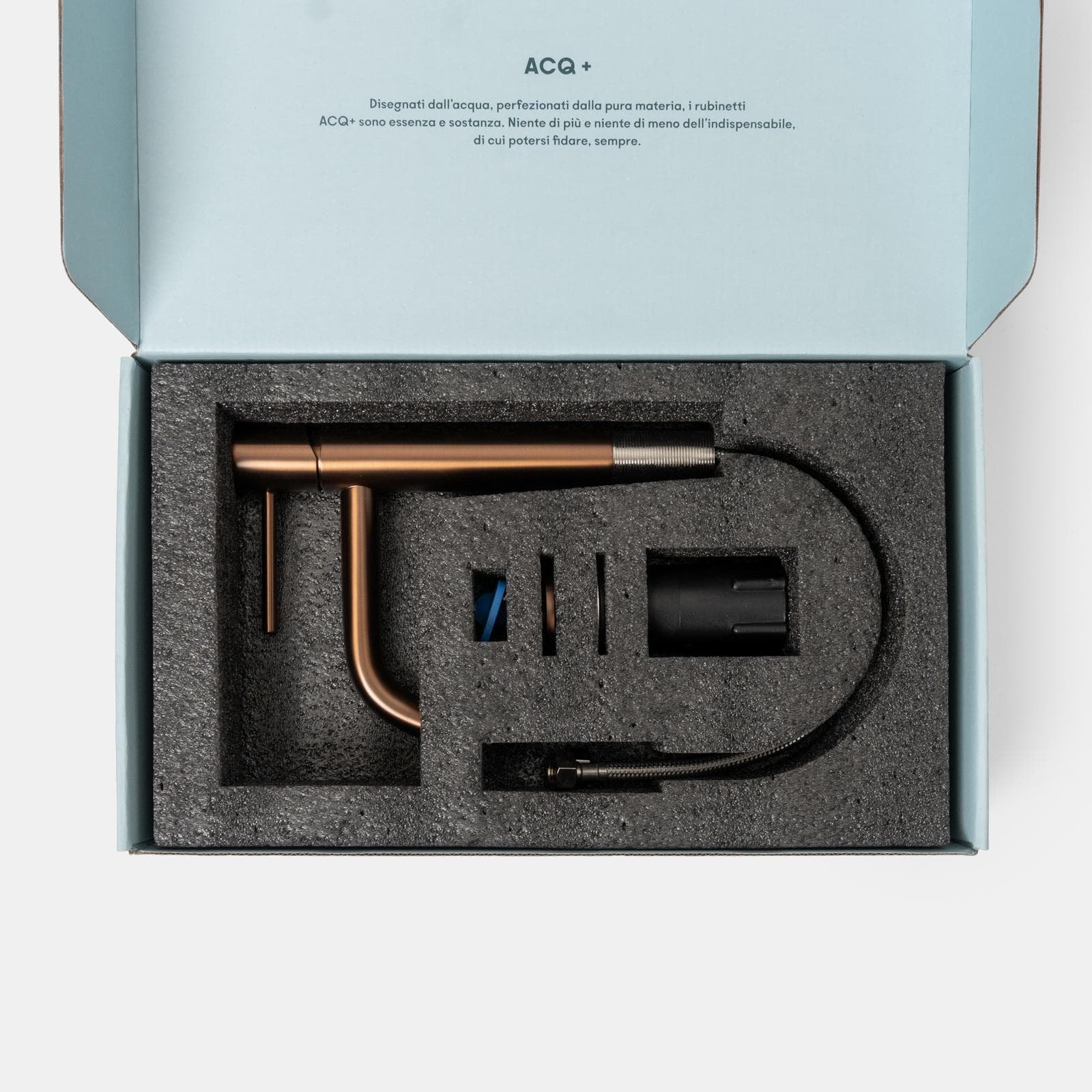 Miscelatore lavabo in ottone bronzo spazzolato anti-impronta - Oasis