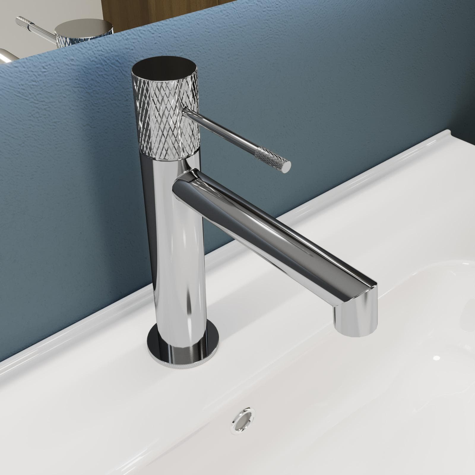 Miscelatore lavabo in ottone cromo - Crystal