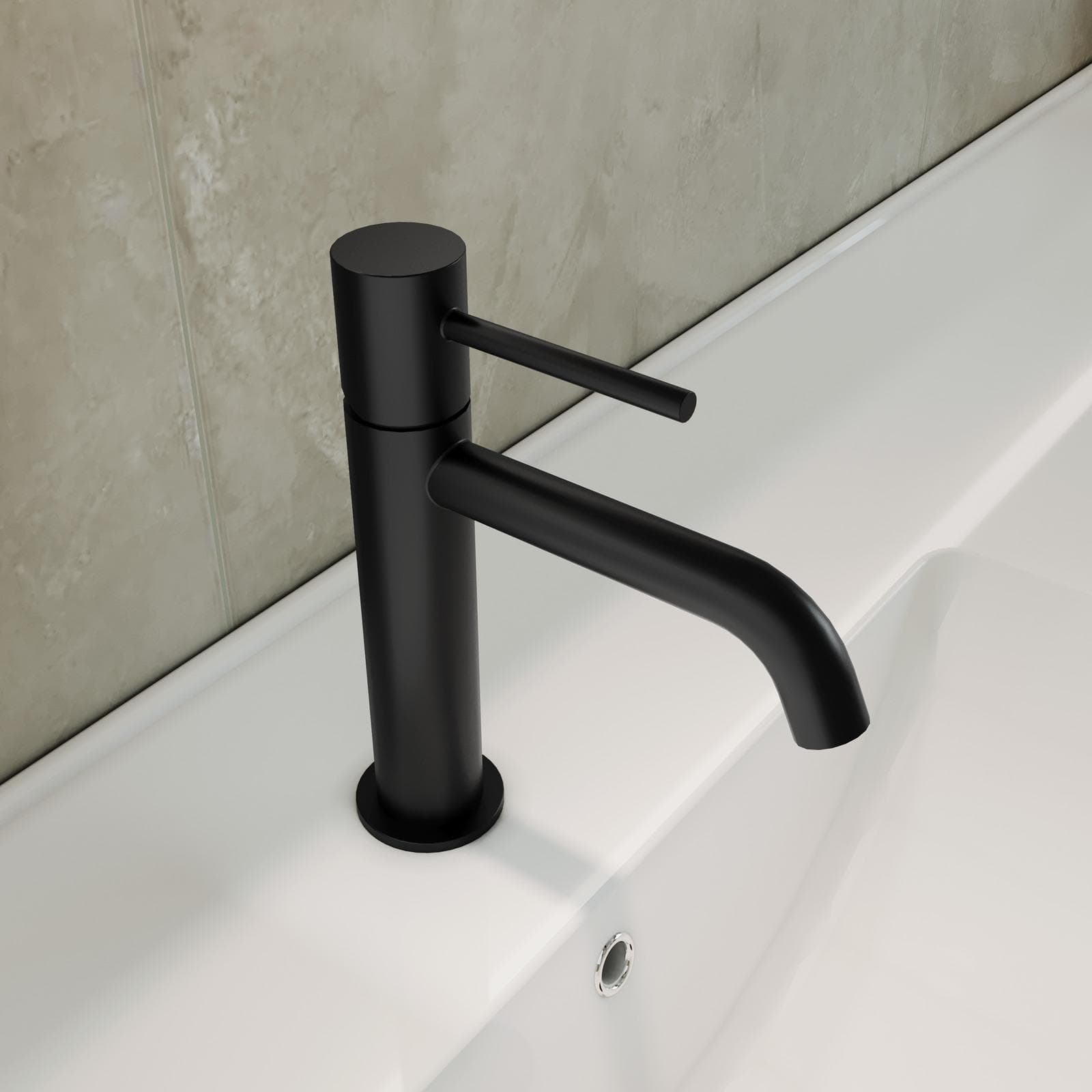 Miscelatore lavabo in ottone nero opaco - Oasis
