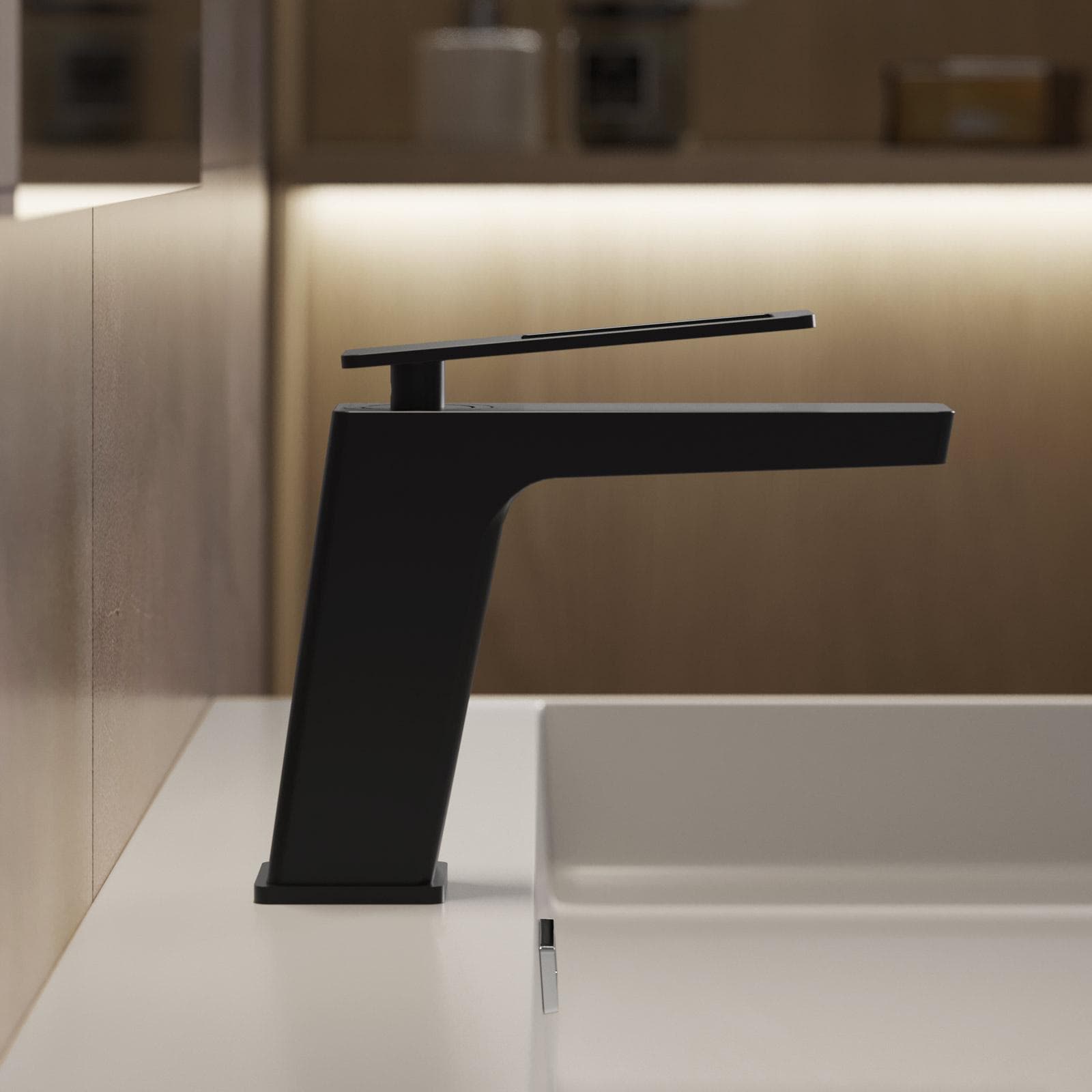 Miscelatore lavabo in ottone nero opaco - Thano