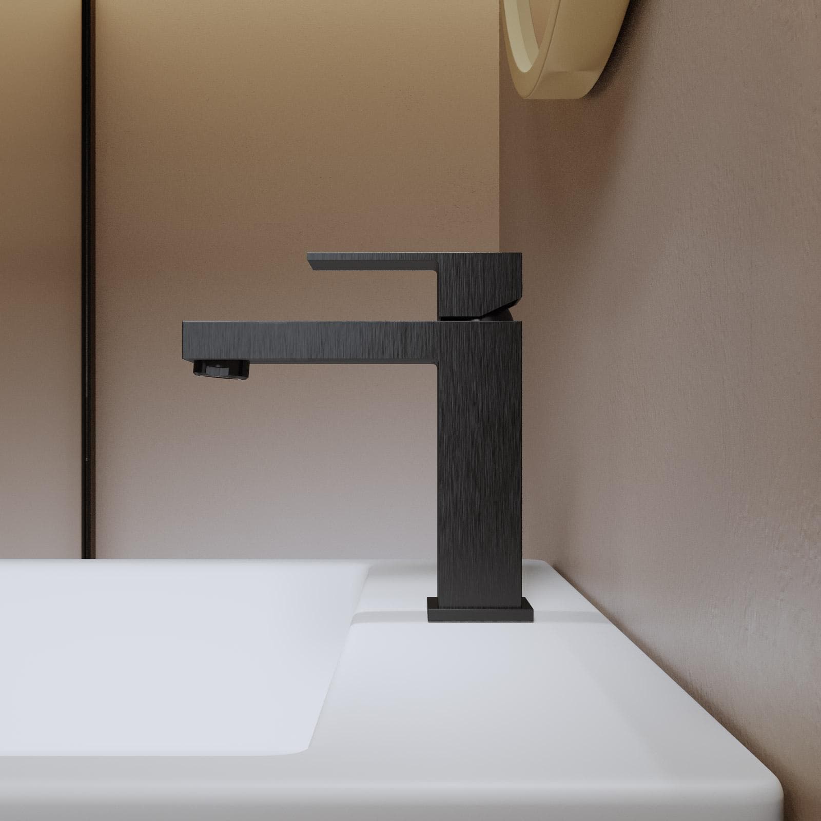 Miscelatore lavabo in ottone nero spazzolato anti-impronta - Kyria
